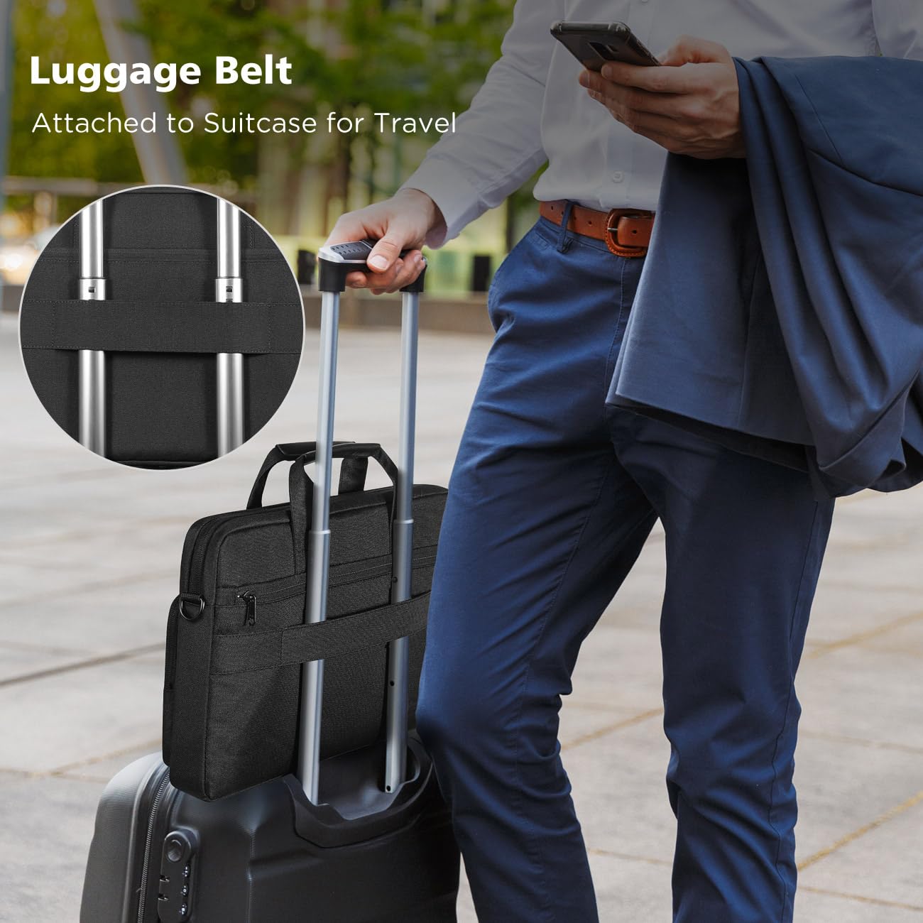 NIDOO 15.6 Inch Laptop Briefcase Shoulder Bag Sleeve for Lenovo IdeaPad Gaming 3i / Legion 5 / ThinkPad P15s T15 T15g L15 / Dell G16 Gaming