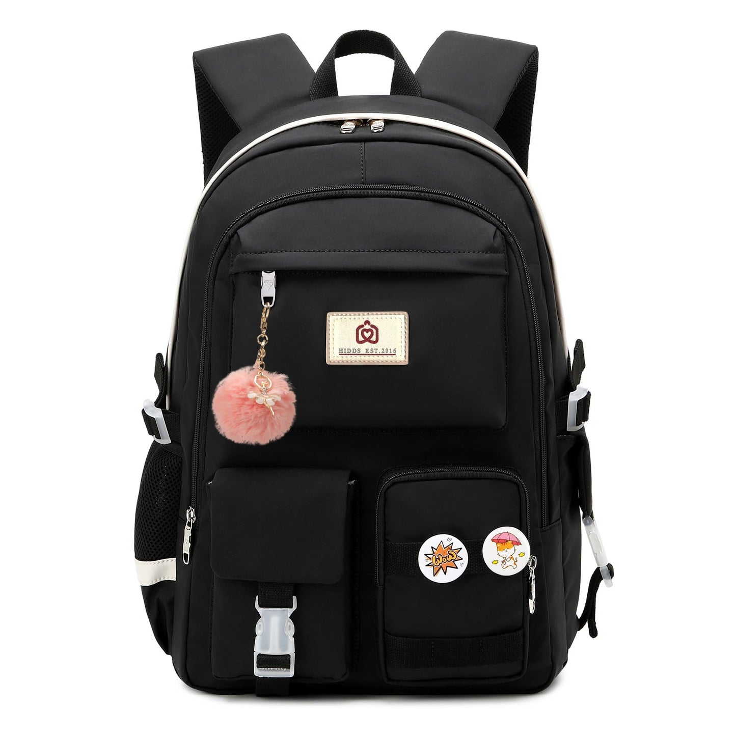 Laptop Backpacks 15.6 Inch School Bags College Backpack Anti Theft Travel Daypack Large Bookbags for Teens Girls Women (Black-1)