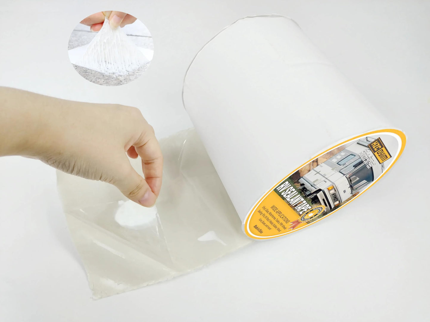 RV Roof Tape, RV Sealant Tape White, 4" x 50' Weatherproof, UV-Resistant Roofing Tape, RV Camper Roofing Repair Sealant Tape for Boat Sealing, Window, Truck Stop Camper Roof Leaks