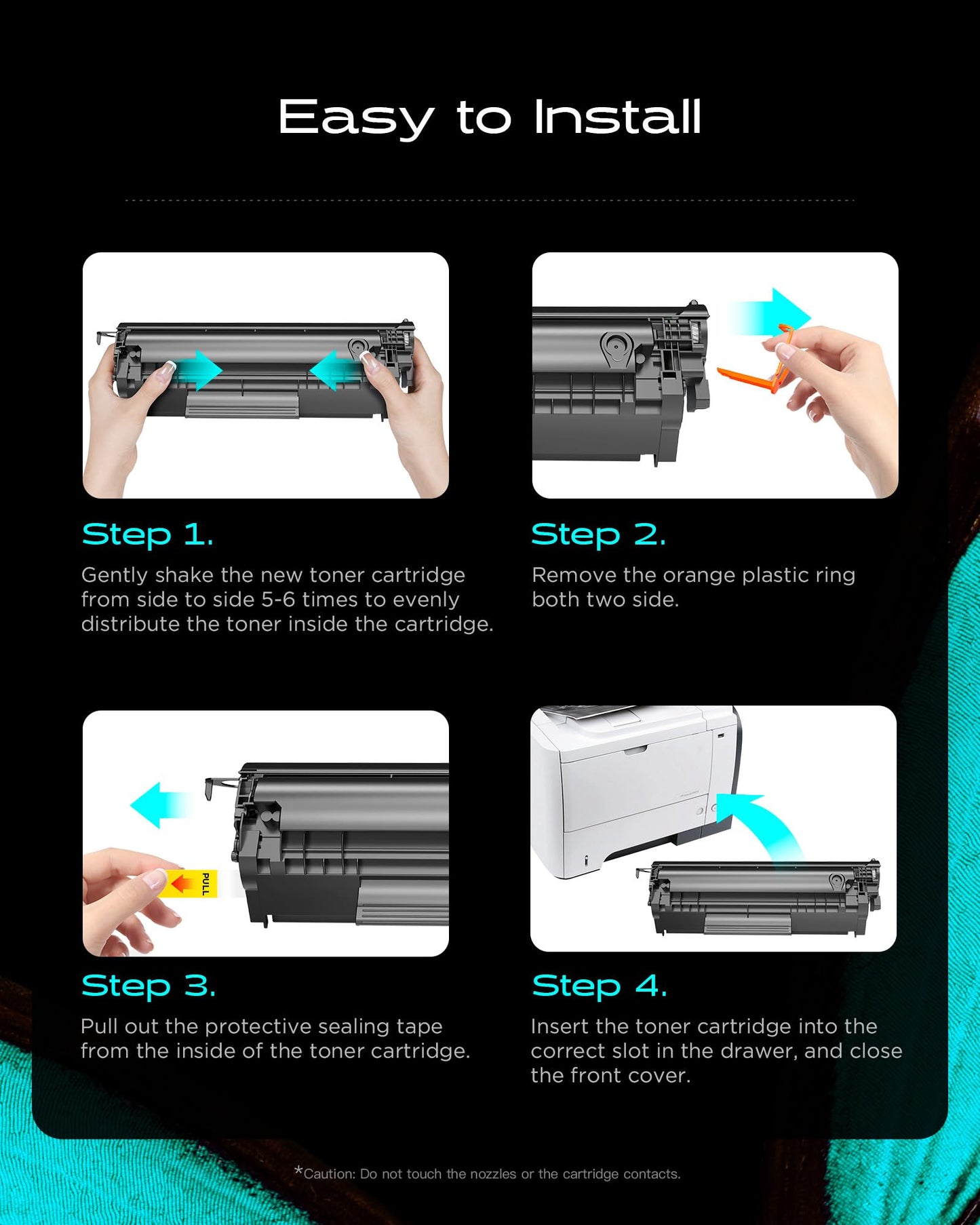 12A Toner Cartridge Replacement for HP 12A Q2612A, Compatible with HP LaserJet 1010 1012 1015 1018 1020 1022 3050 3052 3055 Printers (Black, 2-Pack, High Yield)