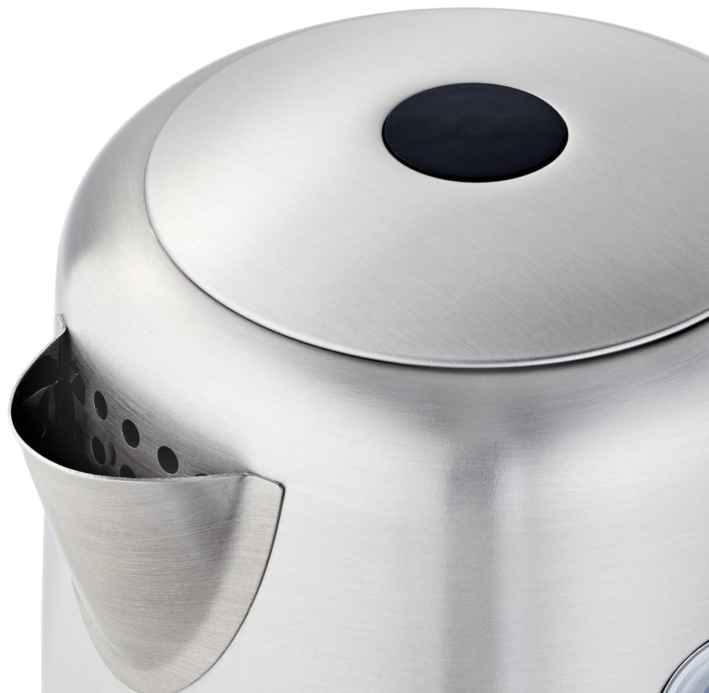 Amazon Basics 1.1-Qt (1.0L) Electric Kettle, Electric Tea Kettle & Water Boiler, With Auto Shut-Off, Boil Dry Protection, High-Safety Strix Thermostat, BPA-Free, 1500W, Stainless Steel, Black & Silver