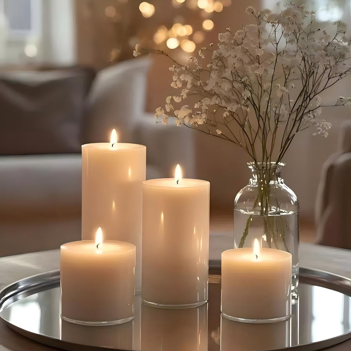 Aurestan 12 Pack Unscented Pillar Candles, 2x4 Inch Classic Ivory White, 30-Hour Burning Smokeless Candles for Wedding Decorations, Centerpieces, Emergency Kit, Dinner, Home Gatherings & SPA