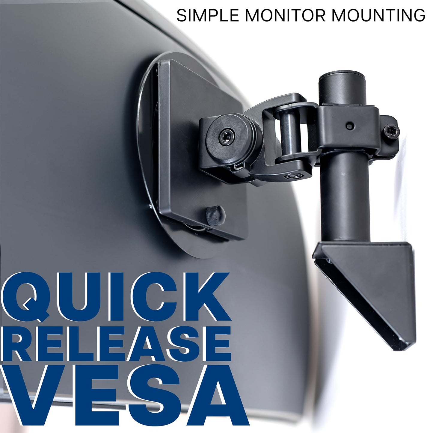 VIVO Single Ultrawide Monitor Wall Mount for Up to 49 inch Screens, Articulating and Height Adjustable, Holds Ultra Wides Up to 44 lbs, Black, MOUNT-WCB01A