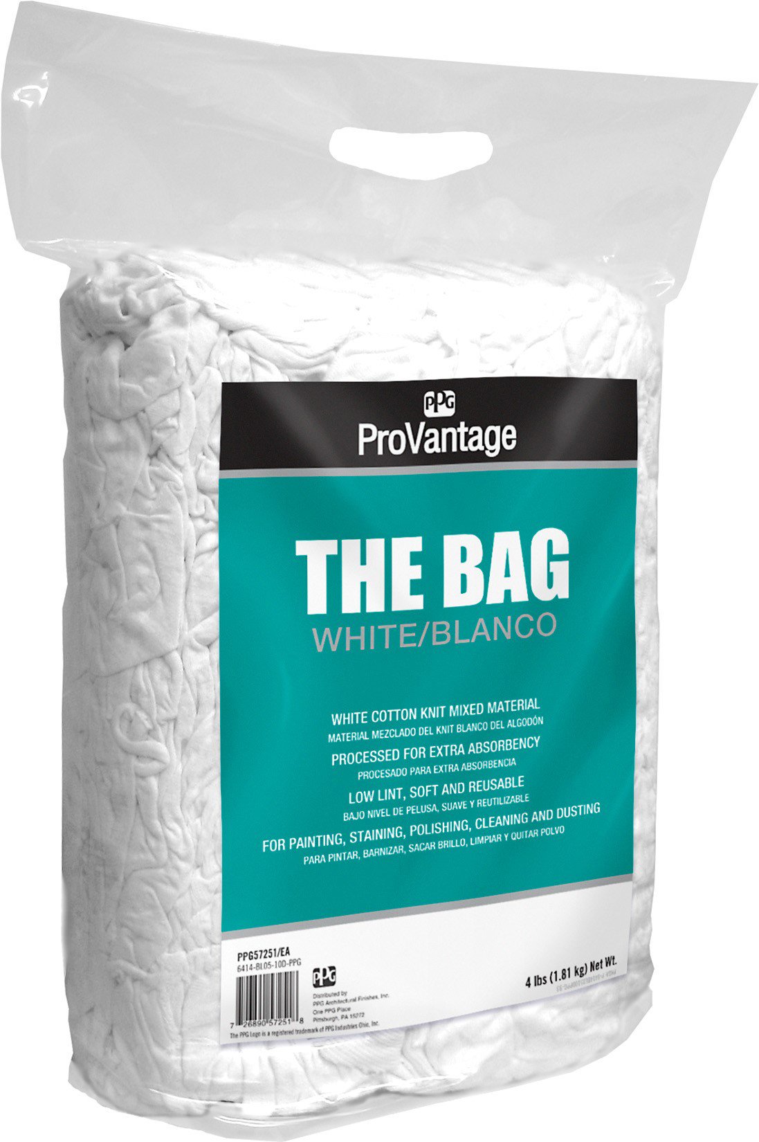 ProVantage Bag of White Rags, 4 lb., Great Value and Performance for a Variety of Uses