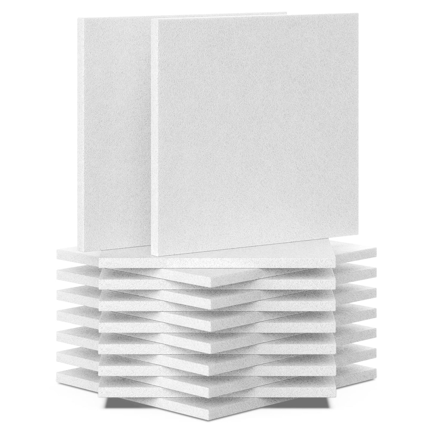 BXI Sound Absorber, 12 X 12 X 3/8 Inches 16Pcs High Density Acoustic Absorption Panel, Sound Absorbing Panels Reduce Echo Reverb, Tackable Acoustic Panels for Wall and Ceiling Acoustic Treatment