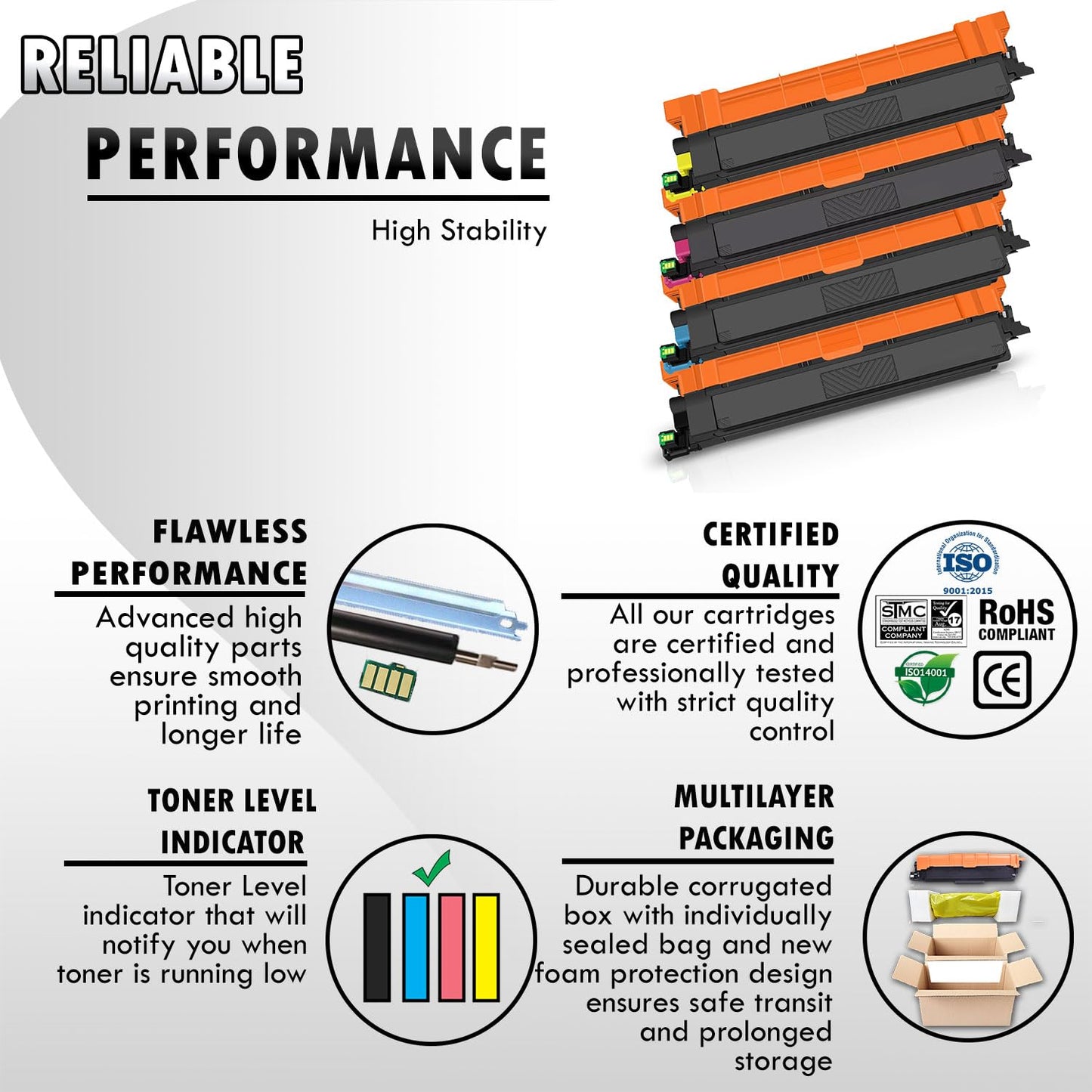 5 Inkfirst TN229XL TN229 Toner Cartridges Compatible Replacement for Brother MFC-L3720CDW MFC-L3765CDW MFC-L3780CDW MFC-L8395CDW HL-L3220CDW HL-L3280CDW HL-L3295CDW HL-L3300CDW HL-L8245CDW (1SET+1BK)