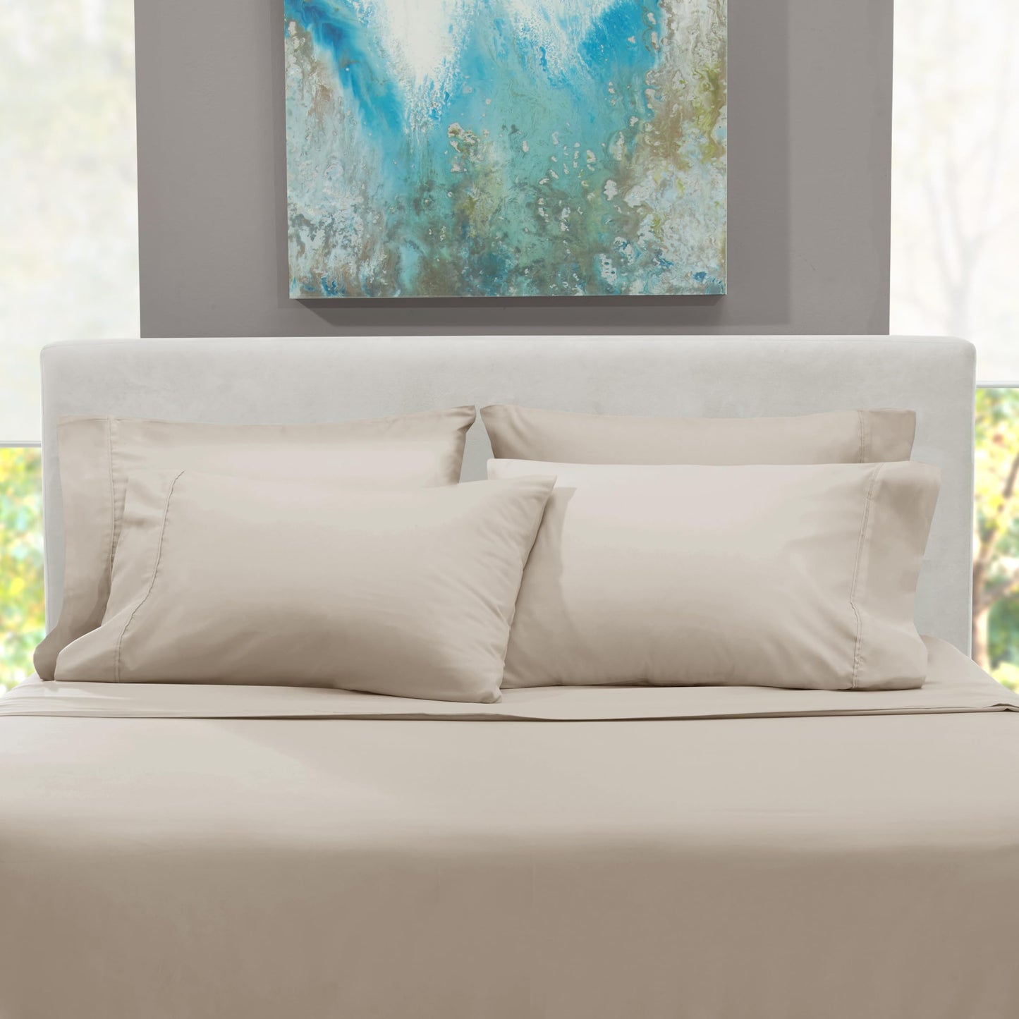 Hearth & Harbor Extra Deep Pocket King Size Sheets Sets - Fits Mattress 18-24 Inches - 6 Piece King Size Sheets - King Sheets - Linen
