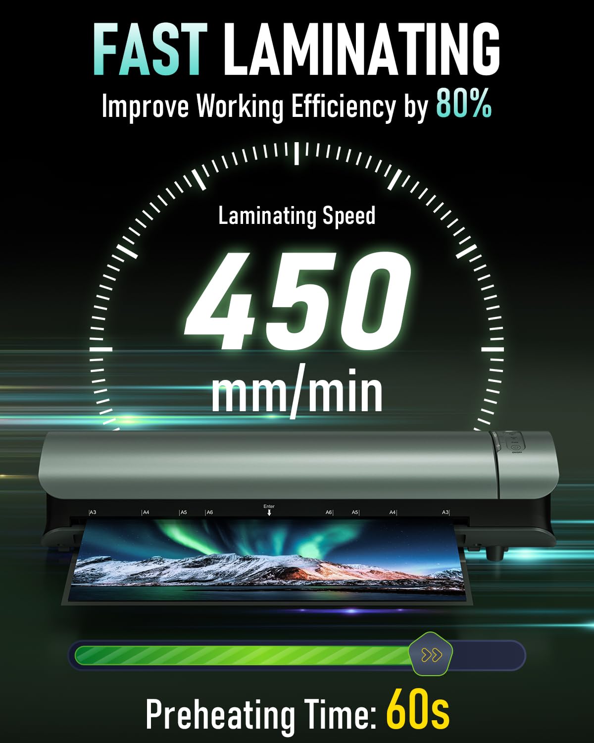 Qfun Laminator Machine 11x17 Cold Thermal Laminator,13 inch Laminating Machine 60s Warm-up with 30 Laminate Sheets,9 in 1 Desktop A3 Lamination Machine with Paper Trimmer for Teacher Home Office