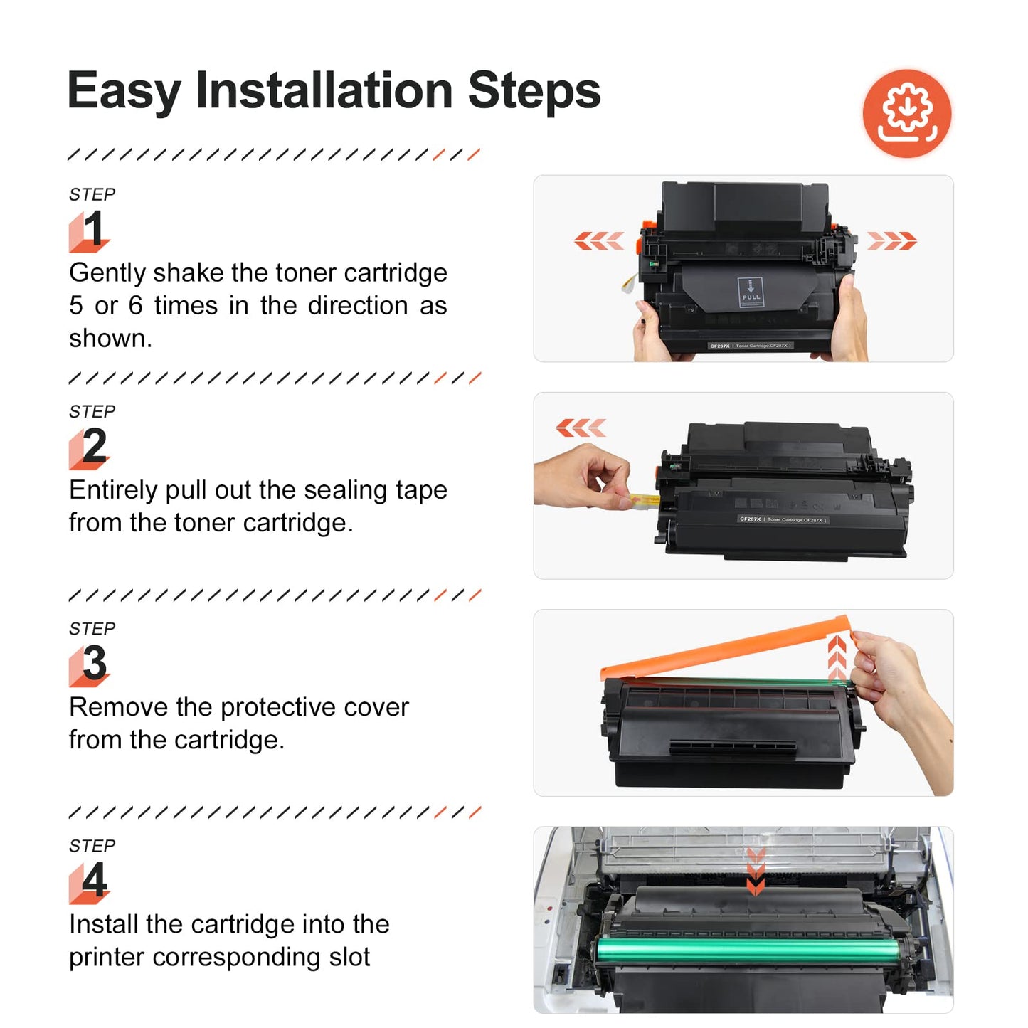 v4ink Compatible Toner Cartridge Replacement for HP 87X CF287X High-Yield Work with LaserJet Enterprise M506 M506dn M506n Pro M501 M501dn M506 M506x M527 M527dn Printer 1-Pack