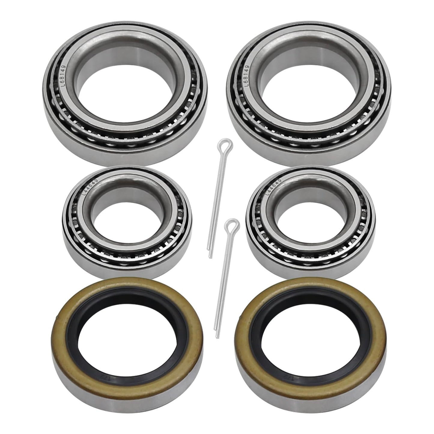 Anxingo Set of 2 Trailer Wheel Hub Bearings Kit L68149 L44649 Boat Trailer Axle Hub Bearing Kit Replacement for 3500 1.719 inch 84 Spindle