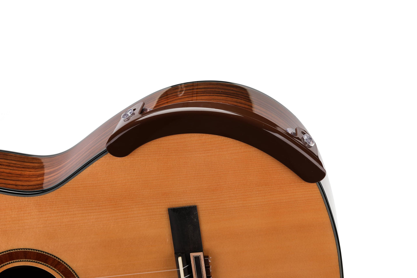 Brown color arm rest by Alba GB, non-adhesive, Student model, armrest for classical guitar and for flamenco guitar