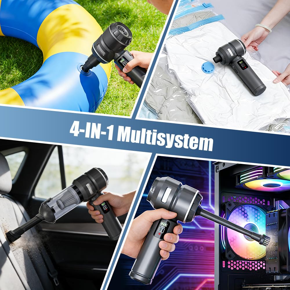Handheld Vacuum Cordless, 25KPA Powerful Rechargeable Portable Car Vacuum Cleaner Mini Car Cleaner for Pet Hair, Car, Home, Office, Kitchen