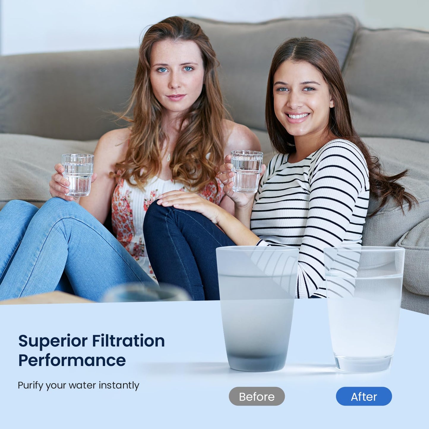 Glacier Fresh Replacement for DA97-17376B Refrigerator Water Filters, HAF-Qin, HAF-Qin/EXP, DA97-08006C, RF23M8070SG, RF23M8070SR, RF23M8090SG, RF23M8090SR, RF23M8570SR, RF23M8590SG (3 Pack)