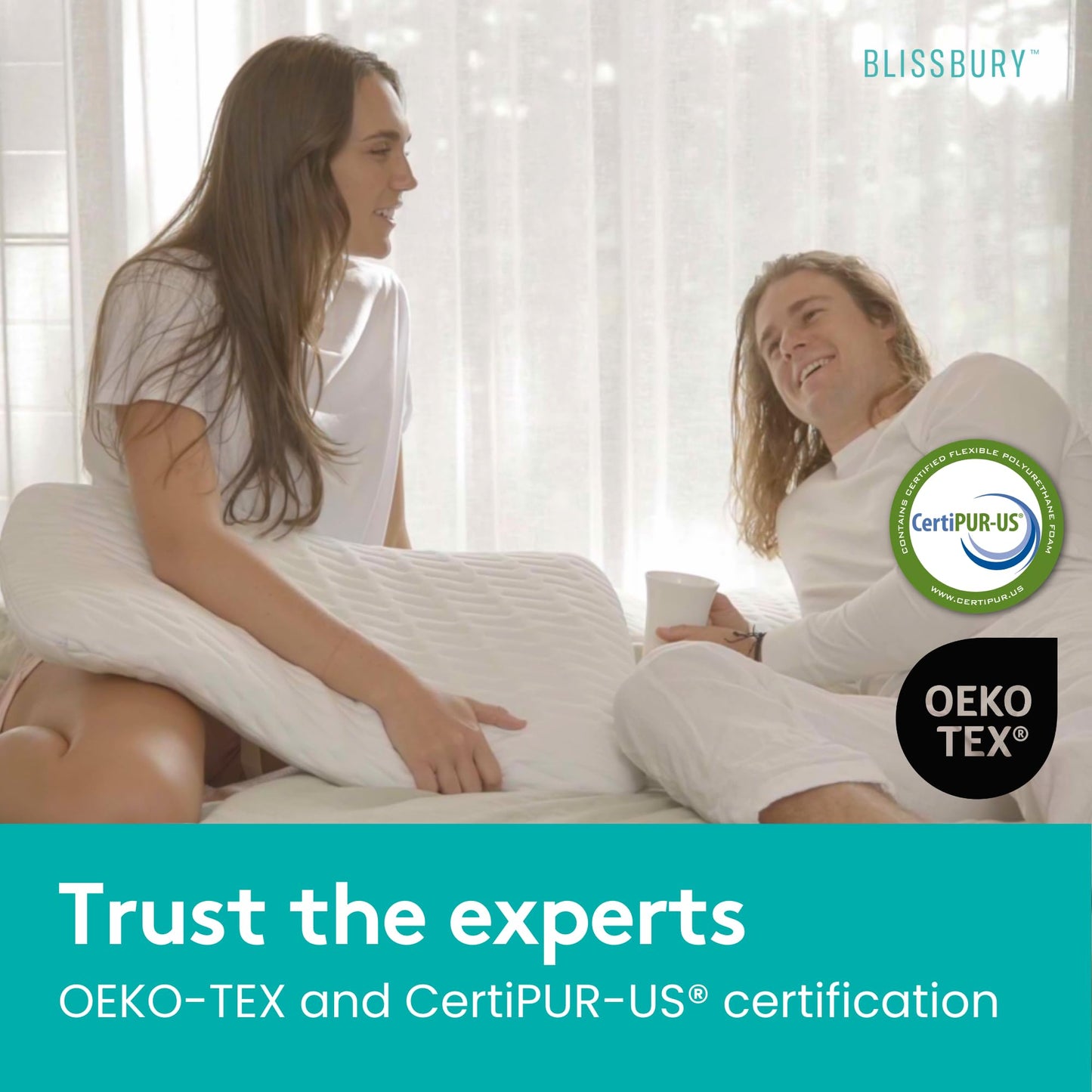 BLISSBURY 6.5cm Cooling Ultra Thin Pillow for Sleeping | Flat Pillow for Stomach Sleeper & Back Sleeper | Cool-to-Touch Memory Foam Stomach Sleeping Pillow | Removable Cool-Tech Pillow Case