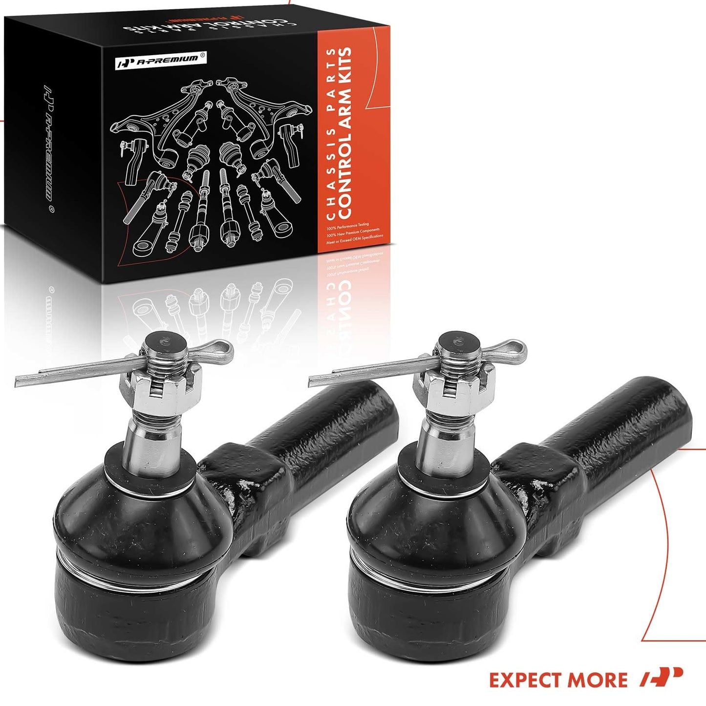 A-Premium 2 x Front Outer Tie Rod Ends, Compatible with Mazda CX-5 CX5 2013 2014 2015 2016