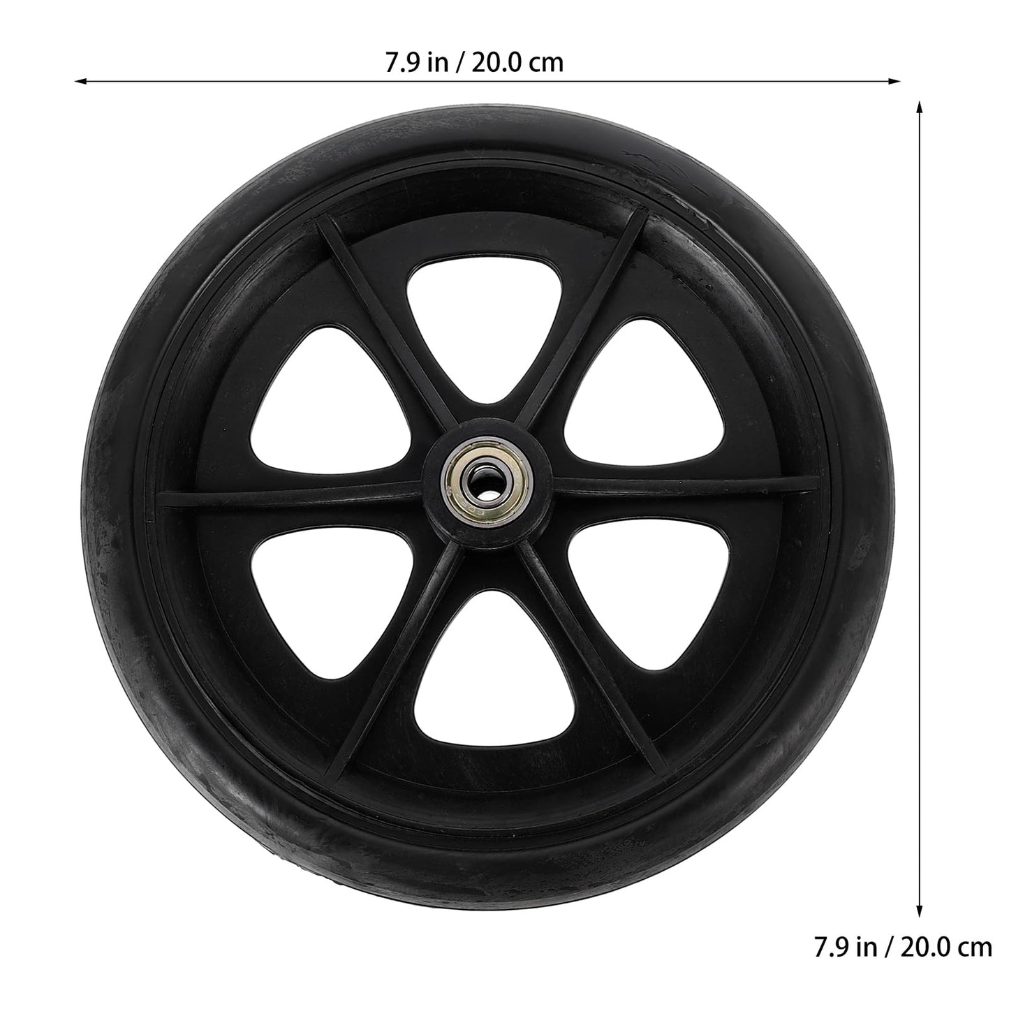 Wheelchair Front Castor Wheels Replacement: Parts Universal Fit 8 Inch 4pcs Black