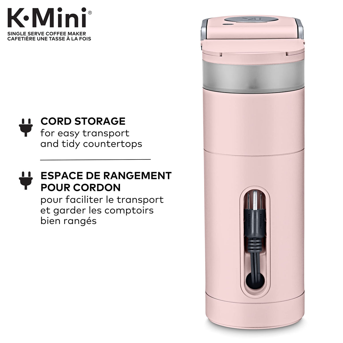 Keurig K-Mini Single Serve K-Cup Pod Coffee Maker, Featuring An Ultra-sleek Design, Dusty Rose