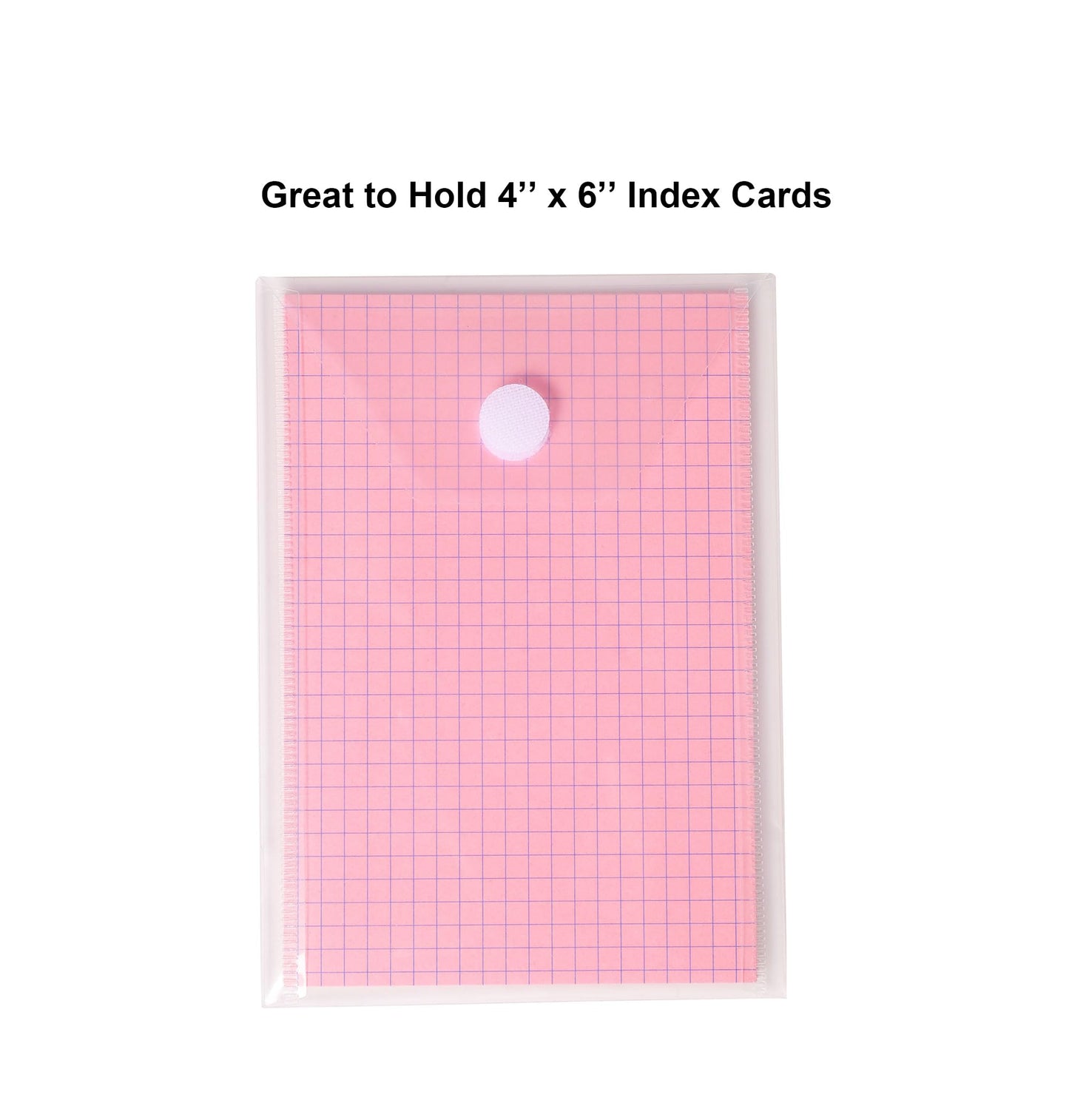 YESSART 6''x4'' Vertical Plastic Envelopes Hook Loop Closure Coupon Receipt Storage Holder 80 Pack