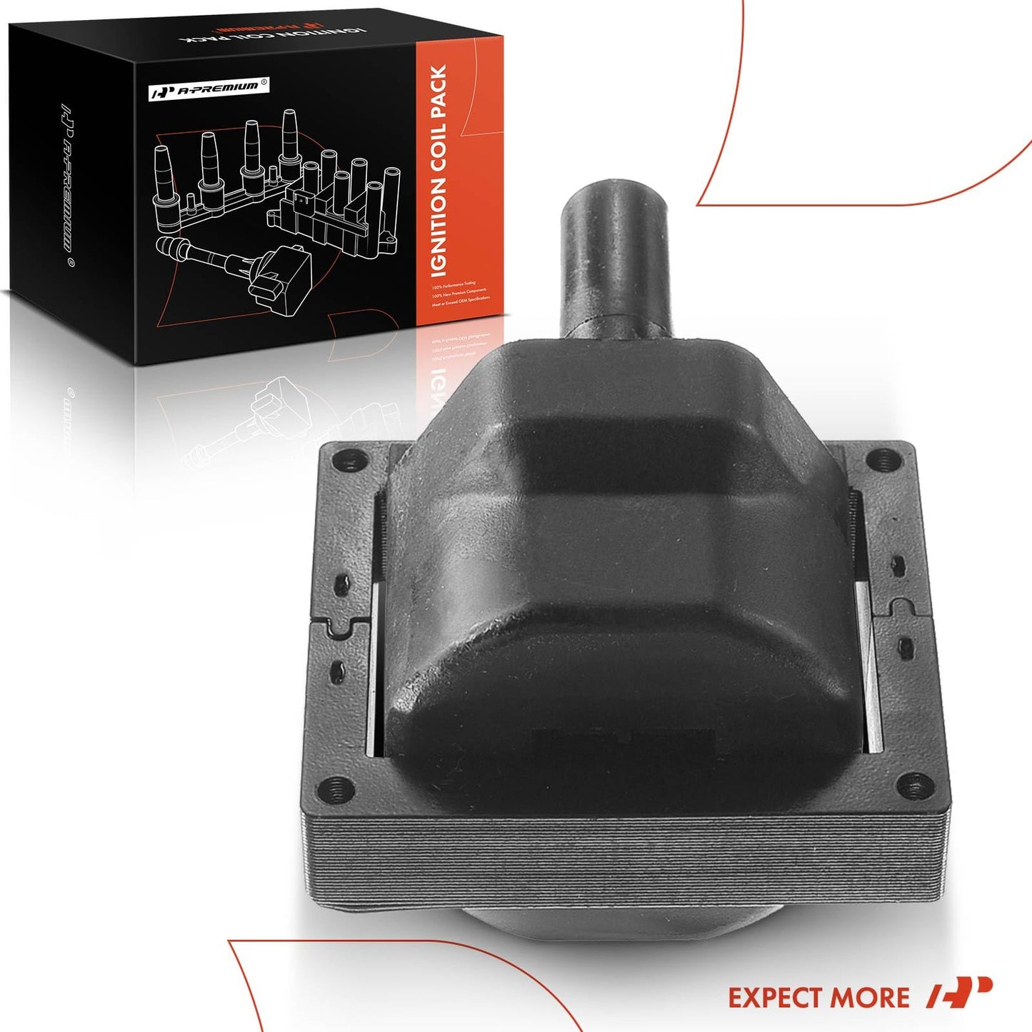 A-Premium Engine Ignition Coil Pack Compatible with Chevrolet, GMC Models - Silverado 1500 2500, Tahoe, Blazer, Astro, S10 & Oldsmobile, Pontiac, Isuzu, Buick, Cadillac Models & More