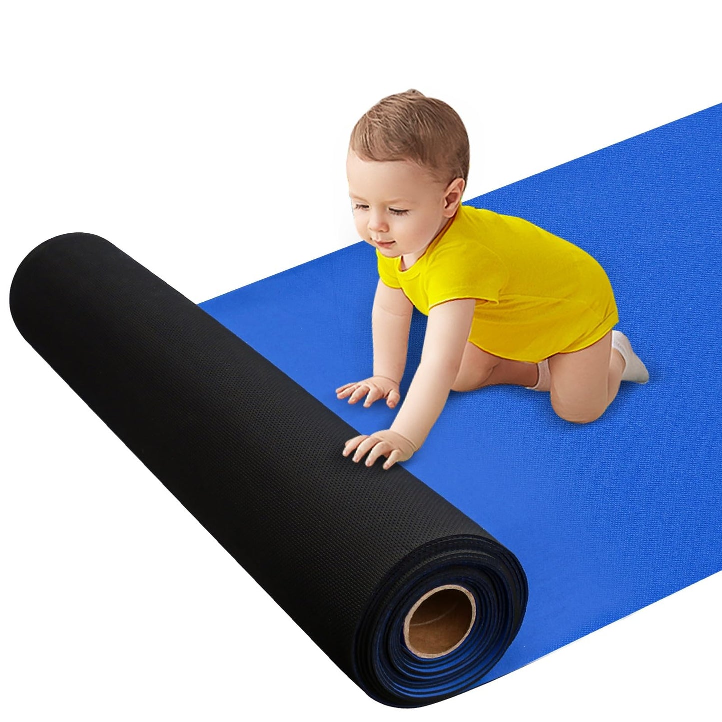 BTYCityMao Neoprene Carpet Protective Floor Runner - Reusable Rubber Flooring with Non-Slip Backing - Stair Runner Indoor Outdoor Carpet - Runner Rug Size 27 Inches Wide X 20 Feet Long X 1.8mm