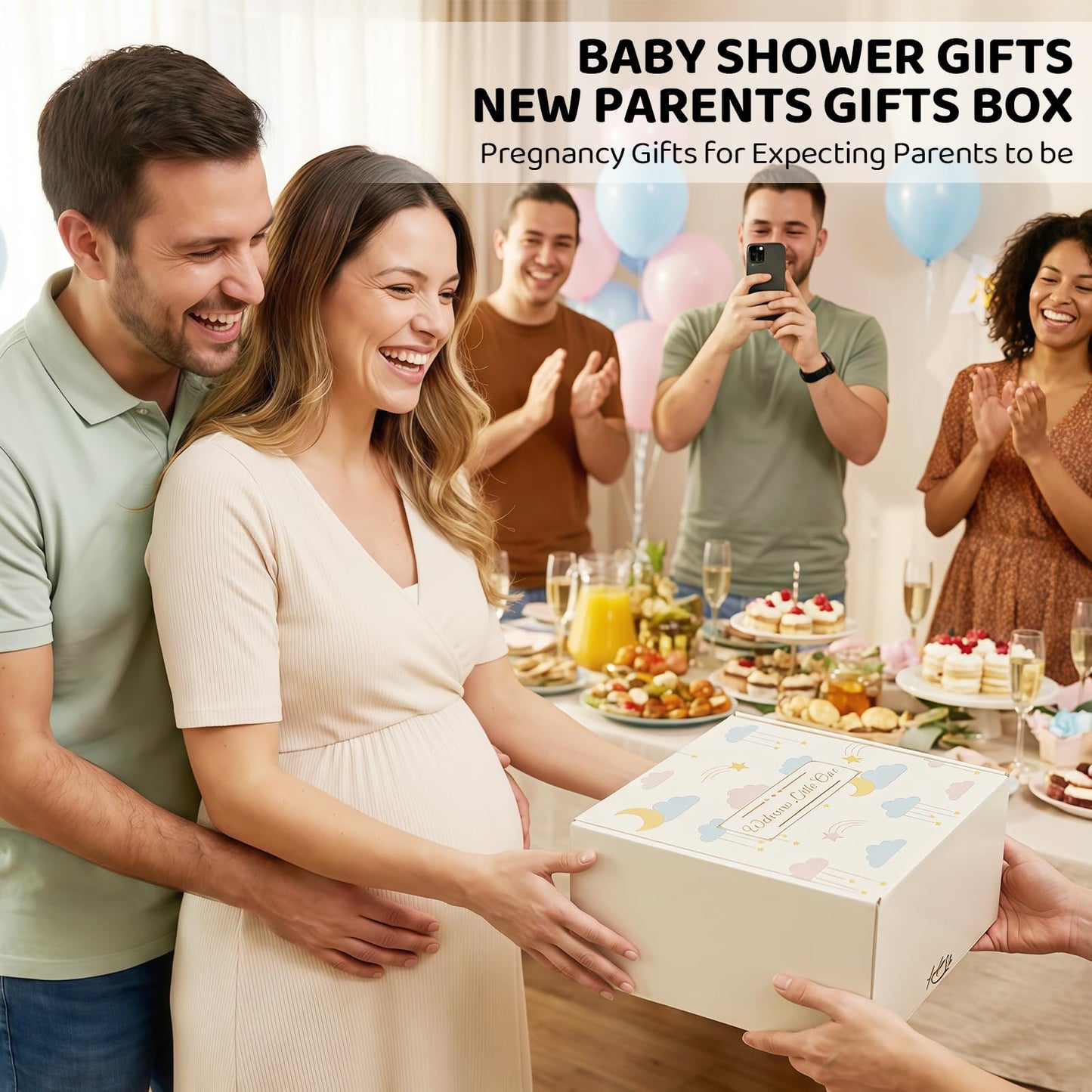New Parents Gifts for Couples,Gender Reveal Gifts& Baby Shower with First Time Mom and Dad to Be Glass Cups Set 2026,New Mom Gifts,Pregnancy Gift for Expecting Moms,Newborn Baby Gift