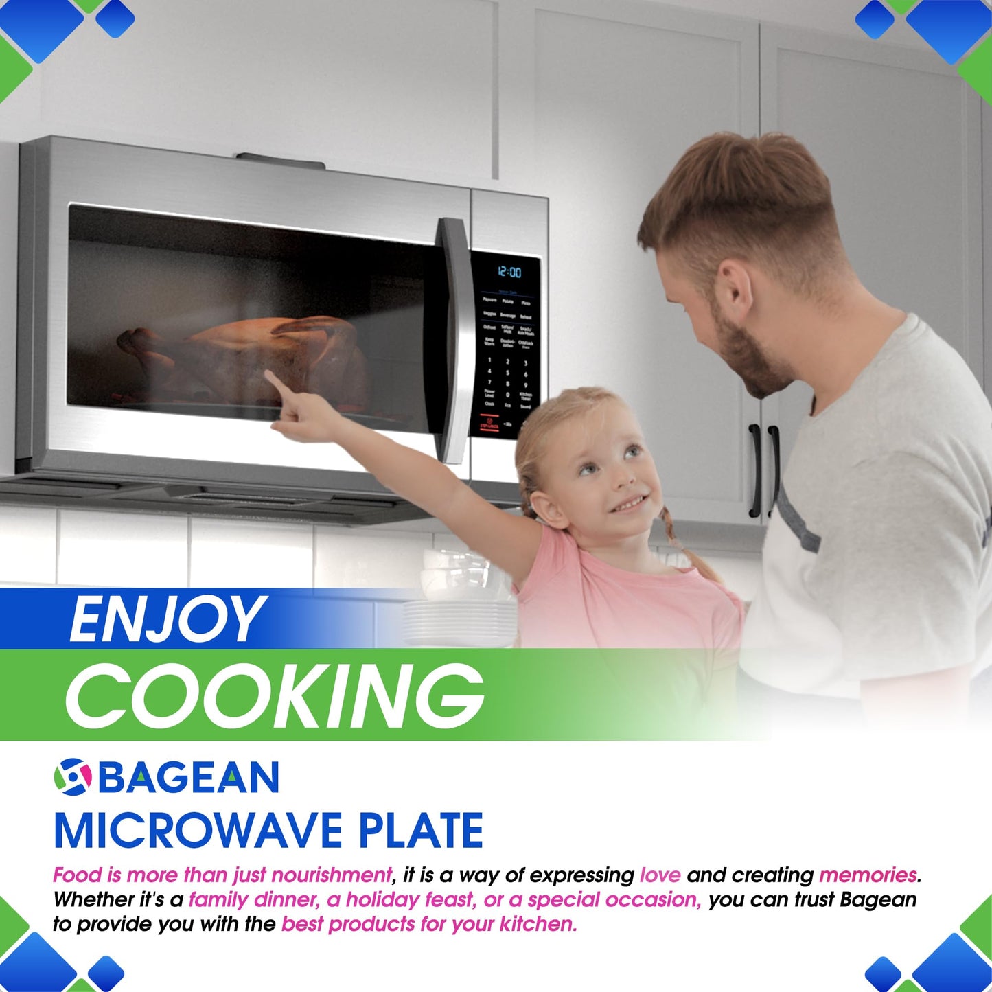 Microwave Plate Replacement 13.5” for F06015Q00AP Compatible with Panasonic Microwave Glass Plate - Oven Spinning Rotating Glass Turntable Dish Tray For Better Reheating and Cooking