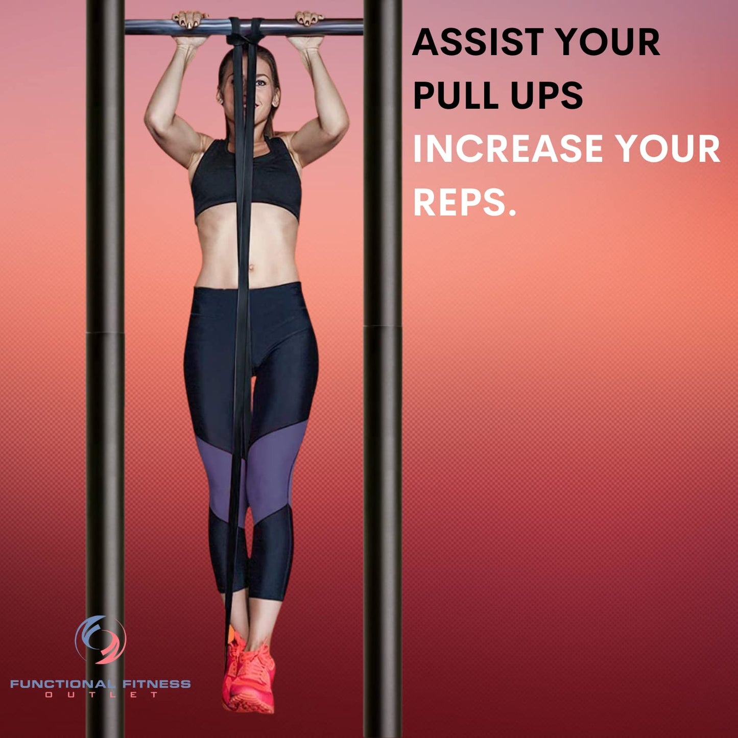 Rubberbanditz Pull Up Assist Bands Set by Functional Fitness. Heavy Duty Resistance and Assistance Training Band Set of 5