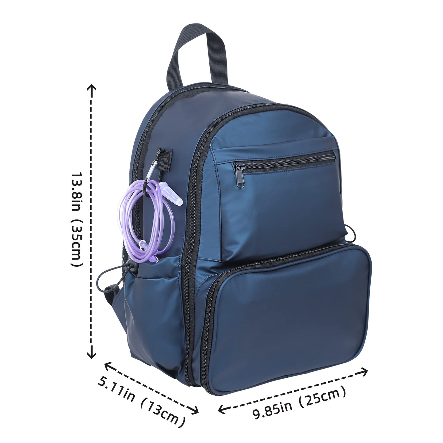 Feeding Tube Backpack for G Tube Gtube Feeding - 13.8" Upgraded Modified Enteral Feeding Pump Backpack for Teenagers/Adults/Blue