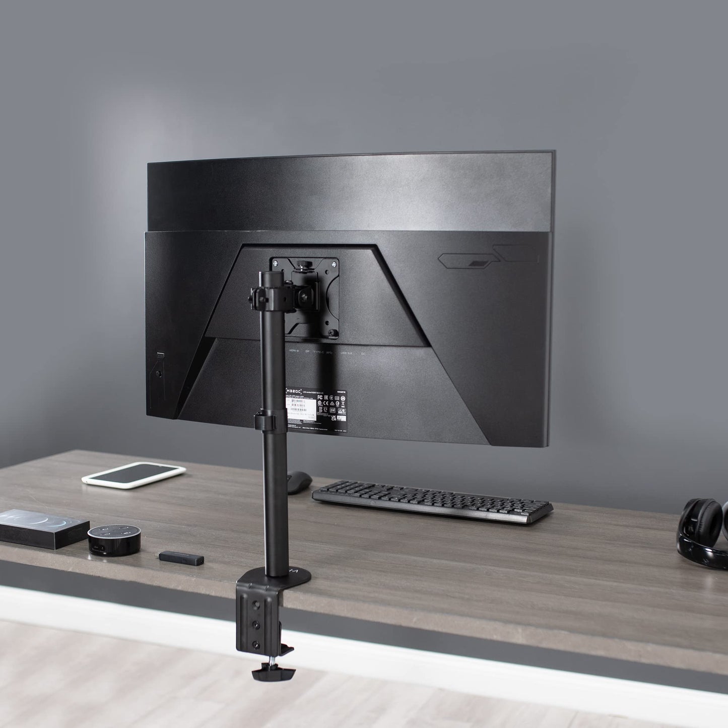 VIVO Single Monitor Adjustable Tilt Desk Mount Stand for 1 LCD Screen up to 27" (STAND-V001C)