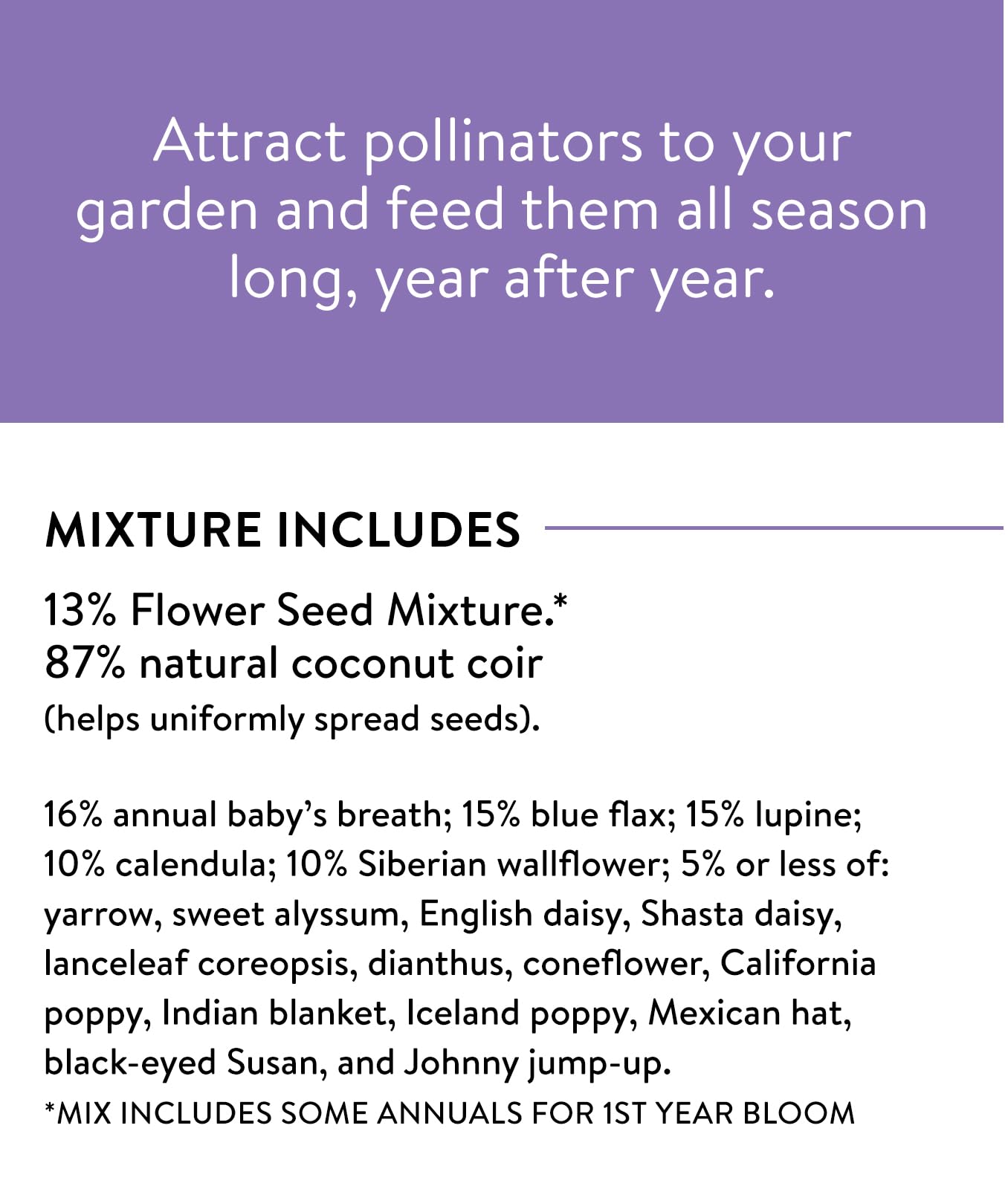 Burpee Perennial Wildflower Seed Mix