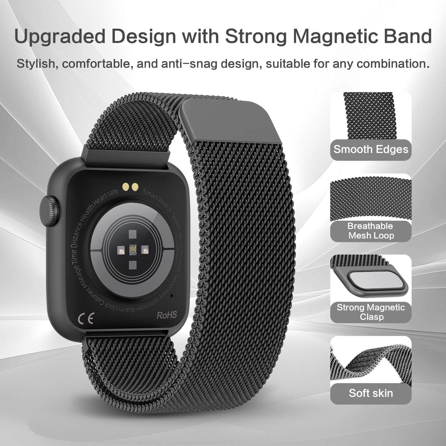 AI Smart Watch for Men, DA GPT AI Waterproof Smartwatch, 1.9" AMOLED Always-On Display, 24/7 Heart Rate, Blood Oxygen, Stress Sleep Monitor, 123 Sports Fitness Tracker, Compatible Android and iOS