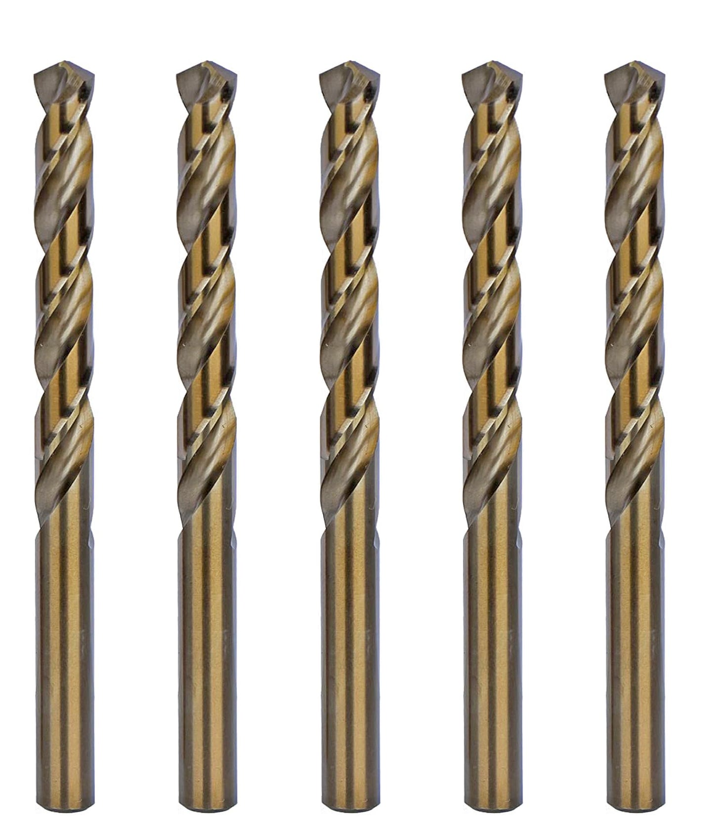 Cobalt Drill Bit Set 31/64 in.HSS M35 Jobber Length Twist Metalworking Drill Steel Metal Iron-5Pcs