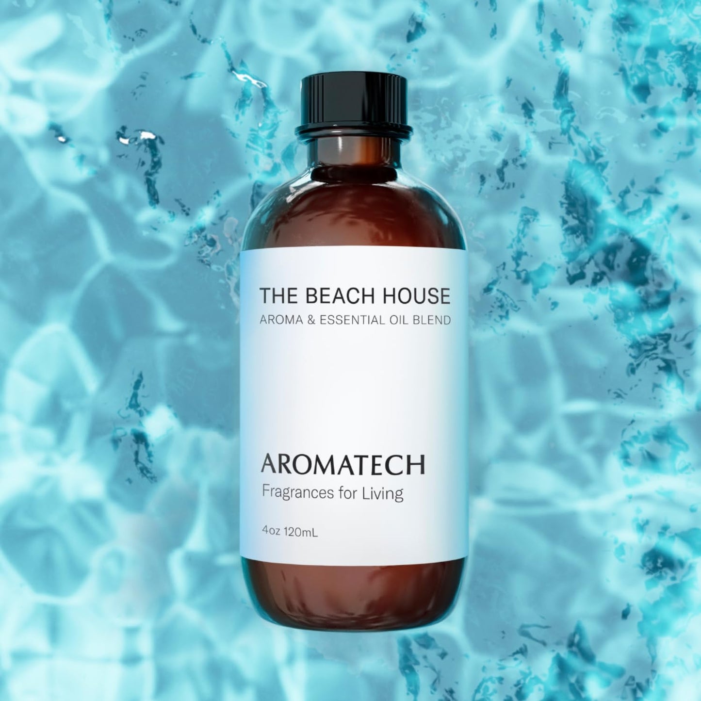 AromaTech The Beach House Premium Aroma Oil – Transportive Home Fragrance with Notes of Salted Bergamot, Sandalwood & Coconut Milk for Scent Diffusers, Cold-Air and UltraSonic Scent Machines – 120 mL
