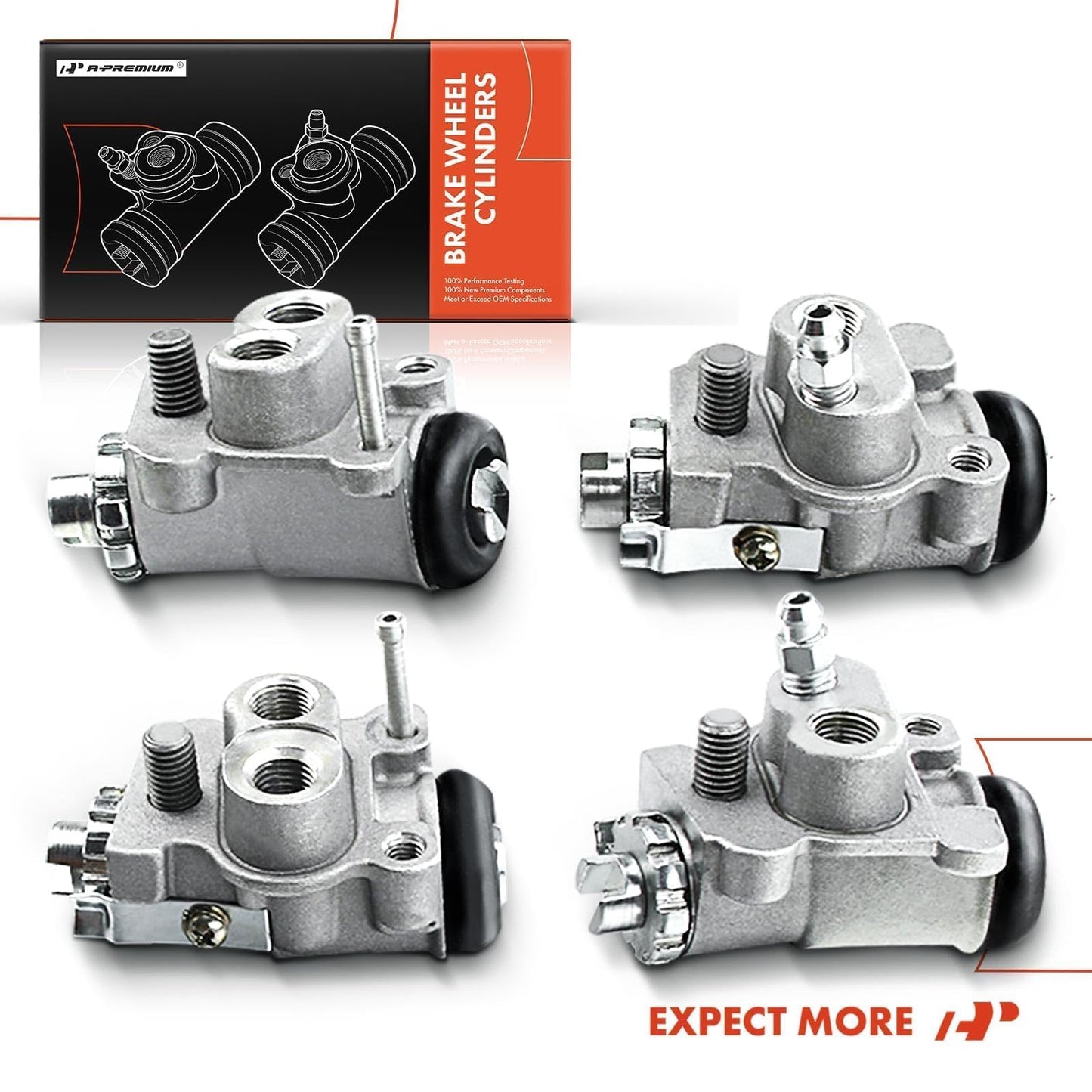 A-Premium Brake Wheel Cylinders Compatible with Honda FourTrax 300 1988-2000 ATV Front Left and Right 4-PC Set