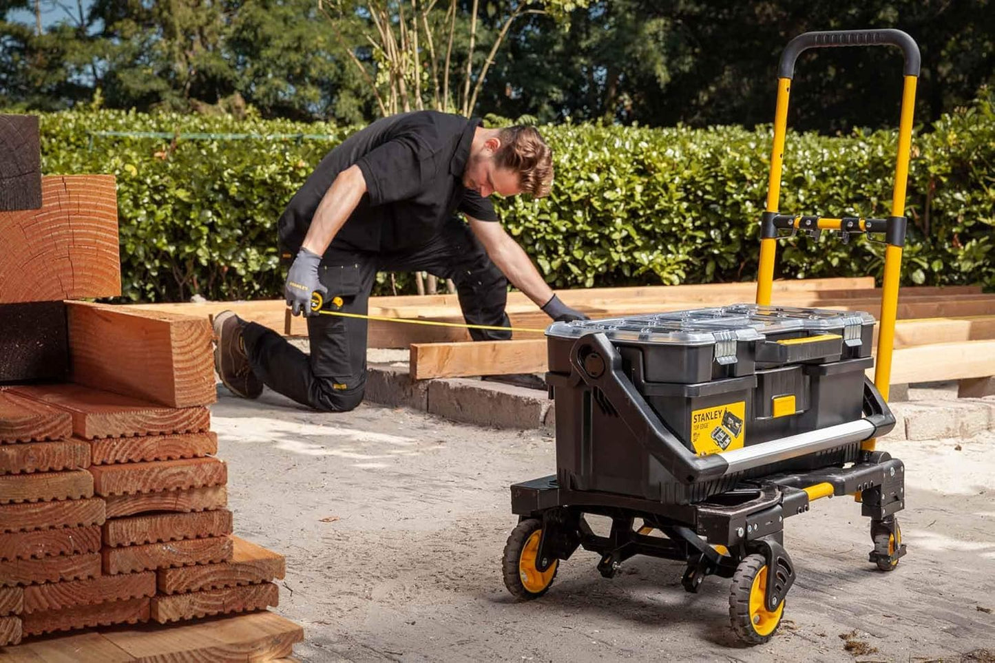 Stanley Folding Hand Truck, Yellow