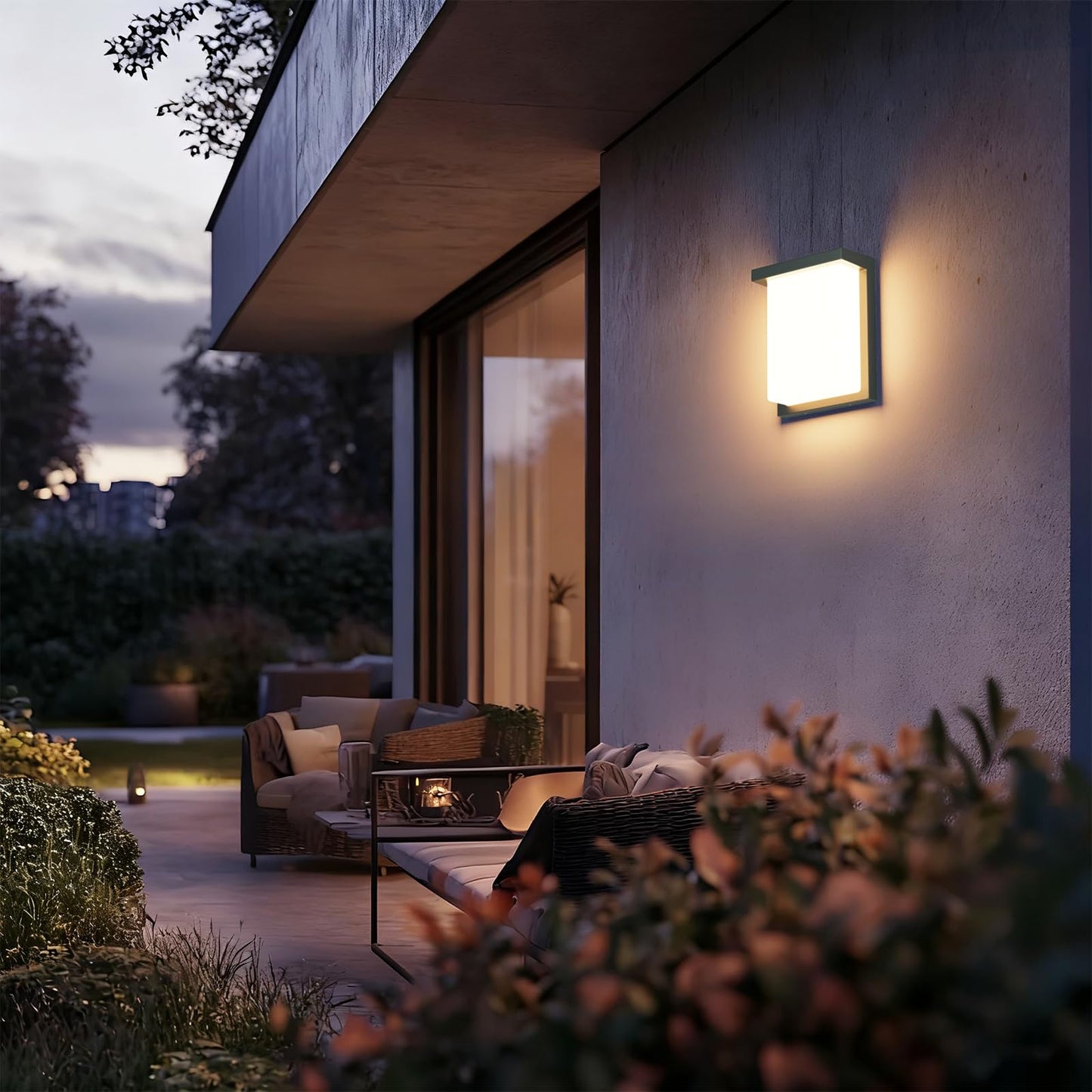 Tipace LED Modern Outdoor Wall Light,Waterproof Wall Sconce 30W 3000K,Anthracite Wall Mounted Lamp,Exterior Wall Sconce Light for Porch,Front Door,Entryway,Patio,Hallway