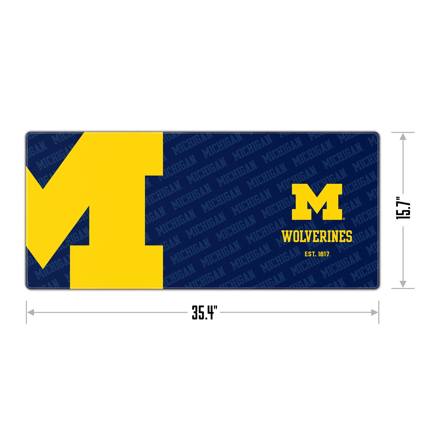 YouTheFan NCAA Michigan Wolverines Logo Series Desk Pad