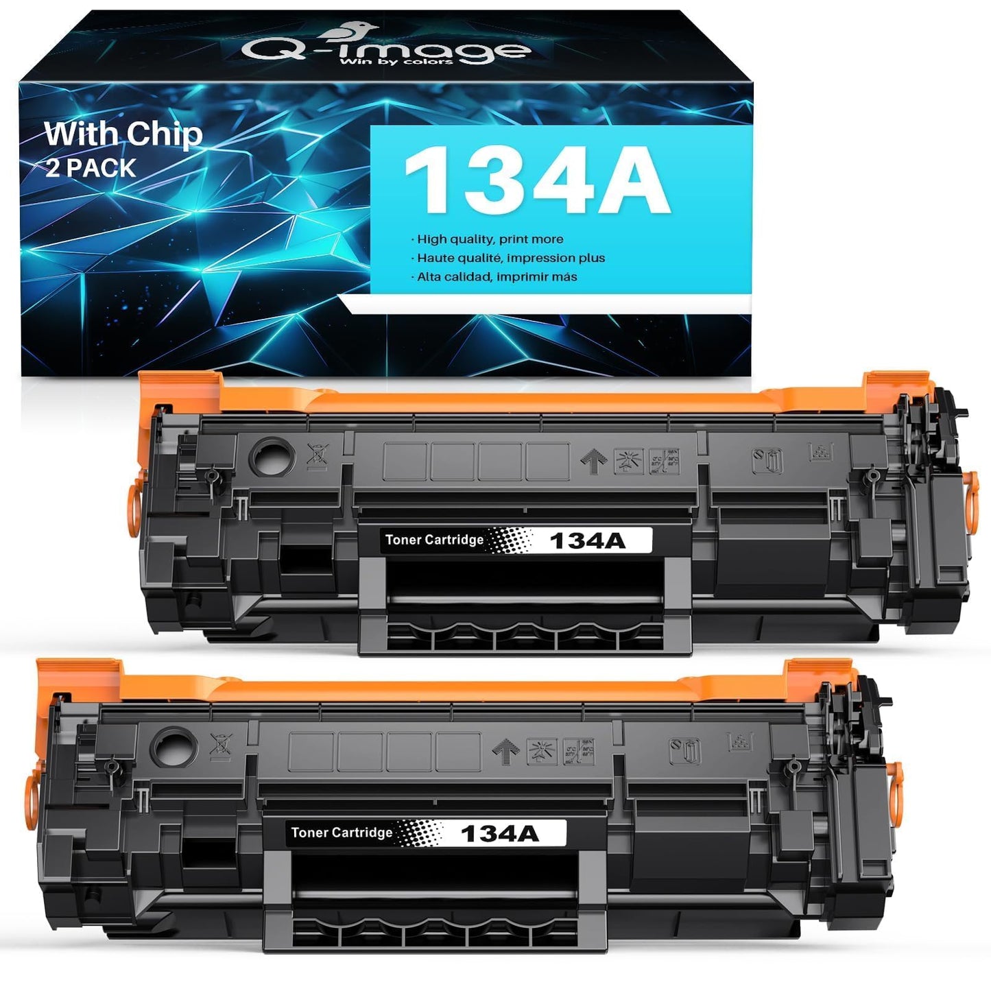 134A W1340A Black Toner Compatible Cartridges (with Chip) for HP 134A W1340A 134X W1340X Toner Cartridges Compatible Work with HP M209dw M209dwe MFP M234dw M234sdw Printer (2-Black)