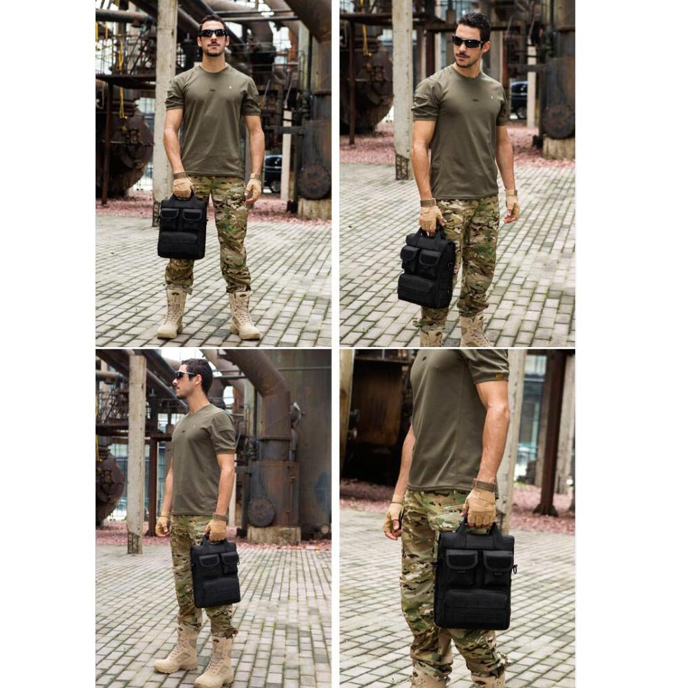 DYJ Tactical Briefcase Military Laptop Messenger Bag Shoulder Bag Handbag for Men