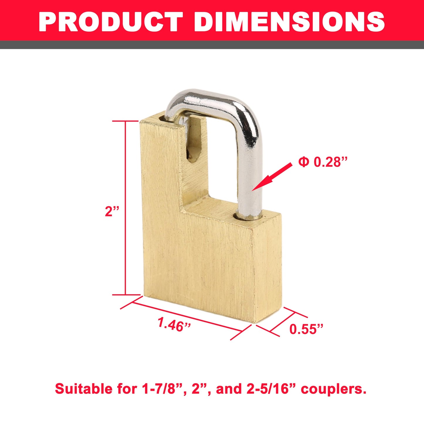 PEAKTOW PTS0003 Deluxe Keyed Alike Trailer Towing Lock Set Includes One Coupler Lock One Dual Bent Pins Trailer Receiver Lock and One Brass Coupler Latch Lock