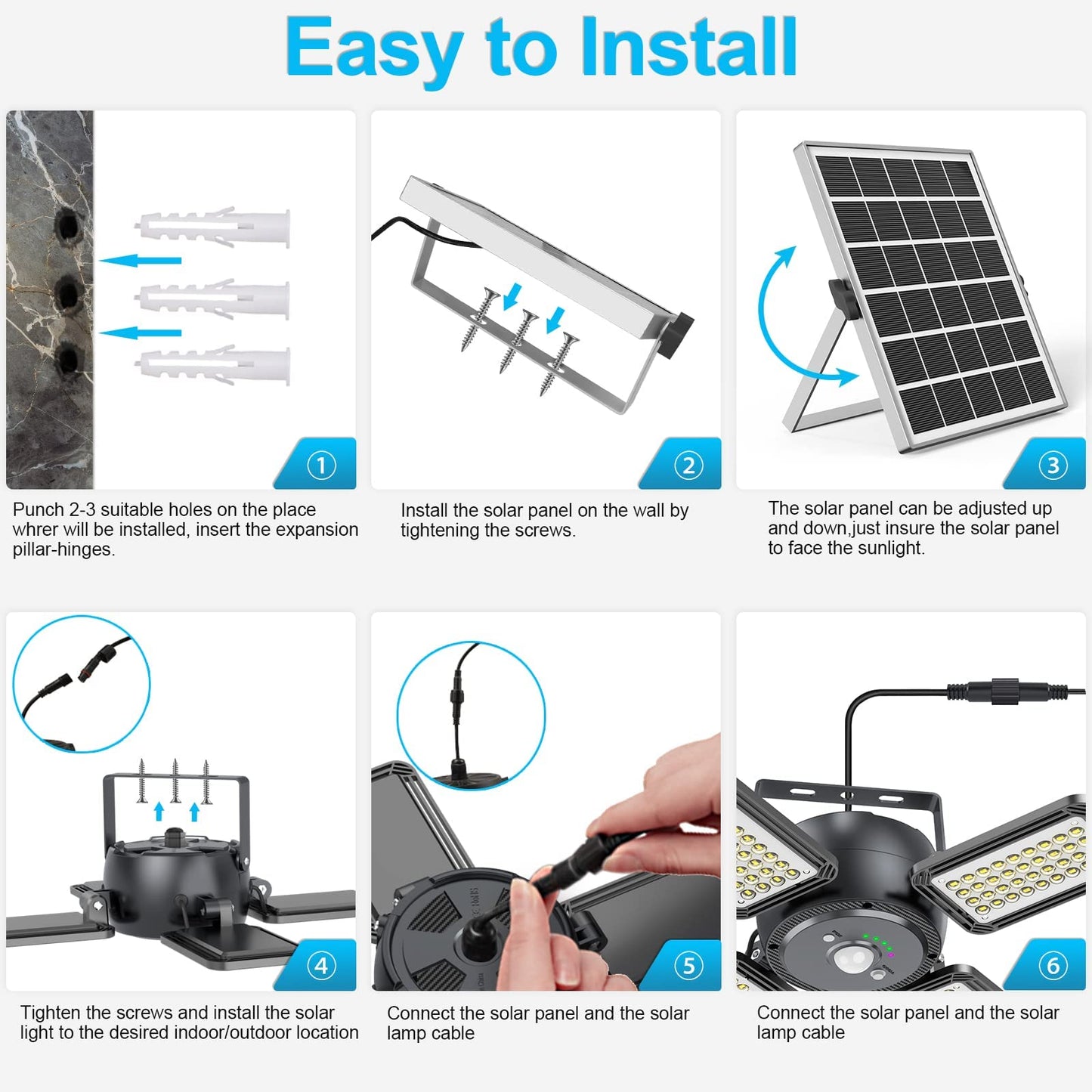 Solar Pendant Light Outdoor Indoor Solar Powered Motion Sensor Shed Light,144LED 1200LM Daytime Work Light with 5 Lighting Modes Remote Control 4 Heads Light for Garage Gazebo Barn