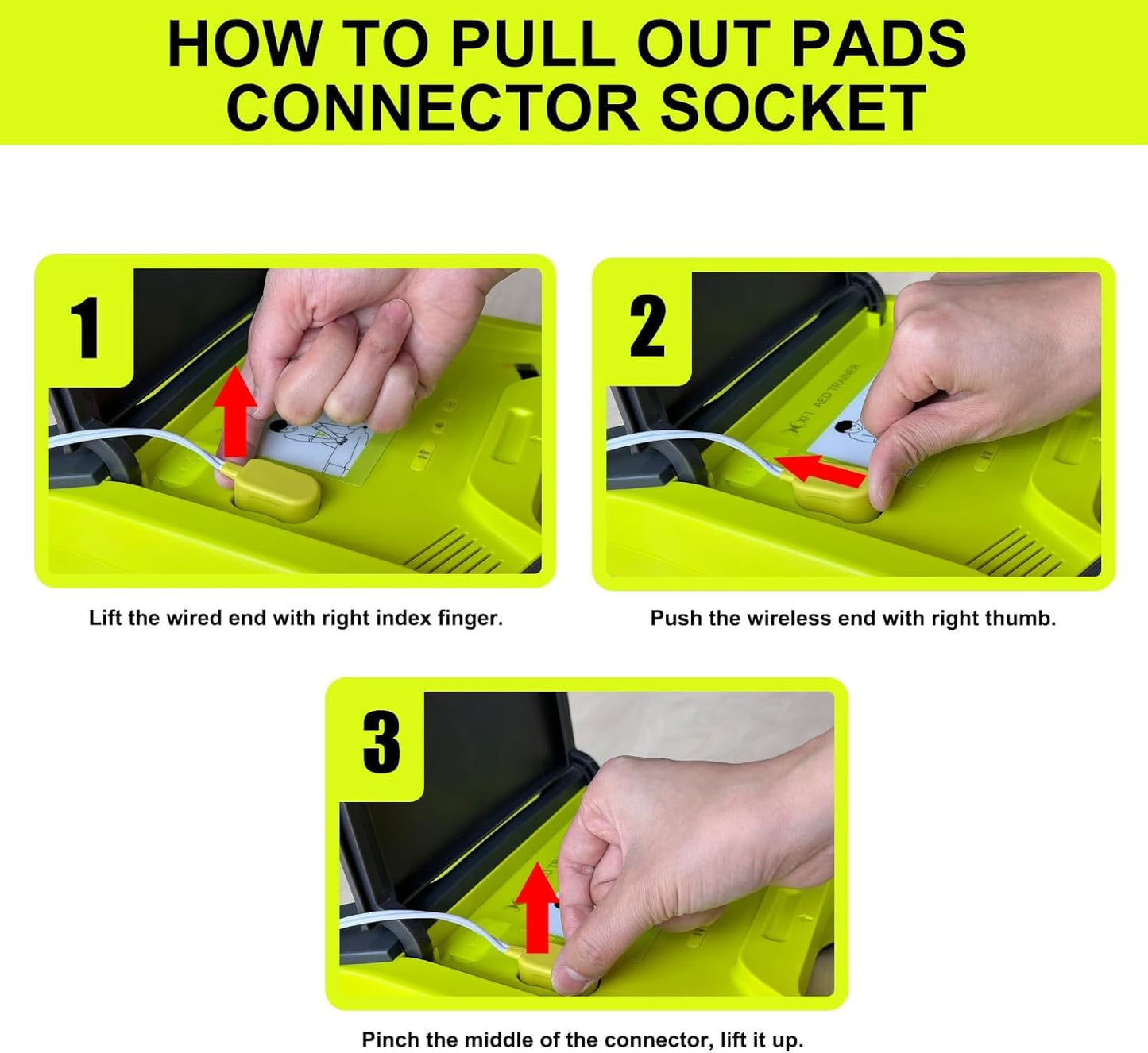 AED Trainer, XFT AED Training Kit CPR Training Equipment Training Device Automatic External Defibrillator Simulator, for First Aid Trainee Beginner 2024 New Version(XFT-120GA)