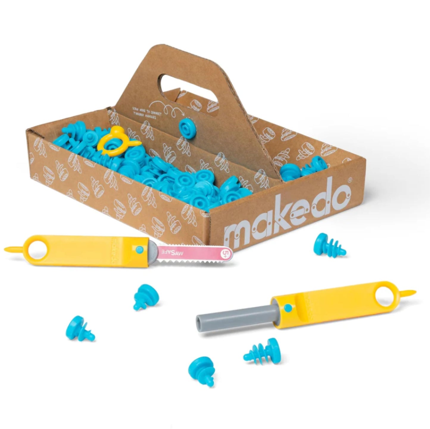 Contempo Views Makedo Explore JNR Cardboard Construction Building Toys Kit Stem Projects for Kids Ages 5-8+ Classroom Learning Activities for Boys and Girls (Explore)