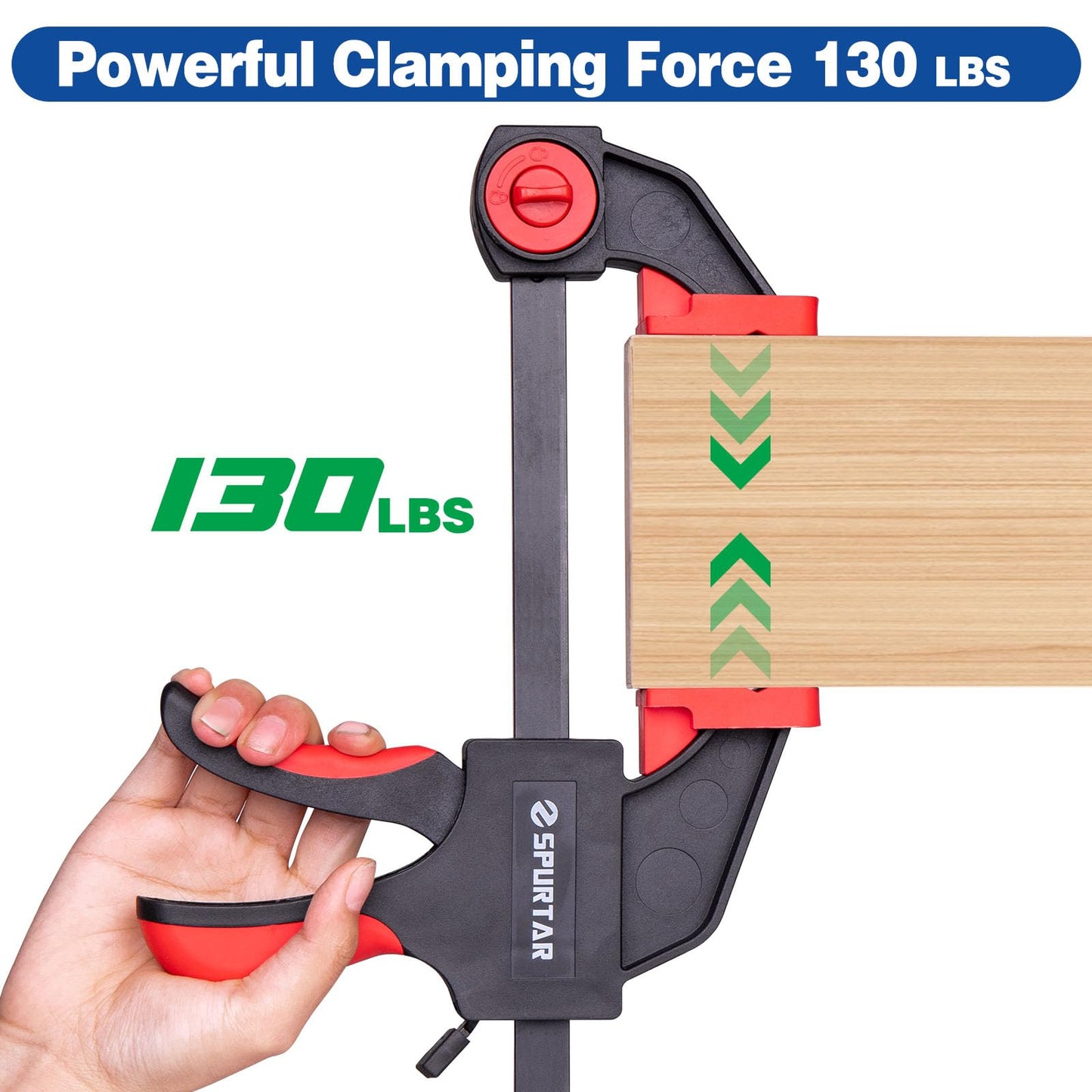 Spurtar 8pcs Clamps for Woodworking 6" and 12" Wood Clamps 6" Spring Clamps Quick-Release Bar Clamps Heavy Duty Trigger Clamp Spreader Wood Clamps for Woodworking Metalworking DIY Household Projects