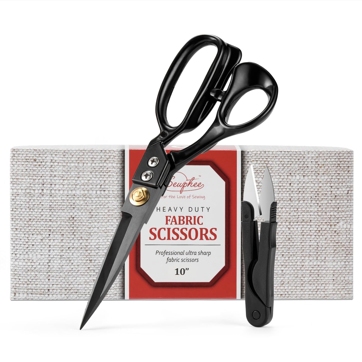 Fabric Scissors Professional Heavy Duty 10 inch Sharp Fabric Shears for Tailor Industrial Sewing Scissors for Cutting Clothes Upholstery Leather Ideal Home and Commercial Fabrics Sewing Accessories