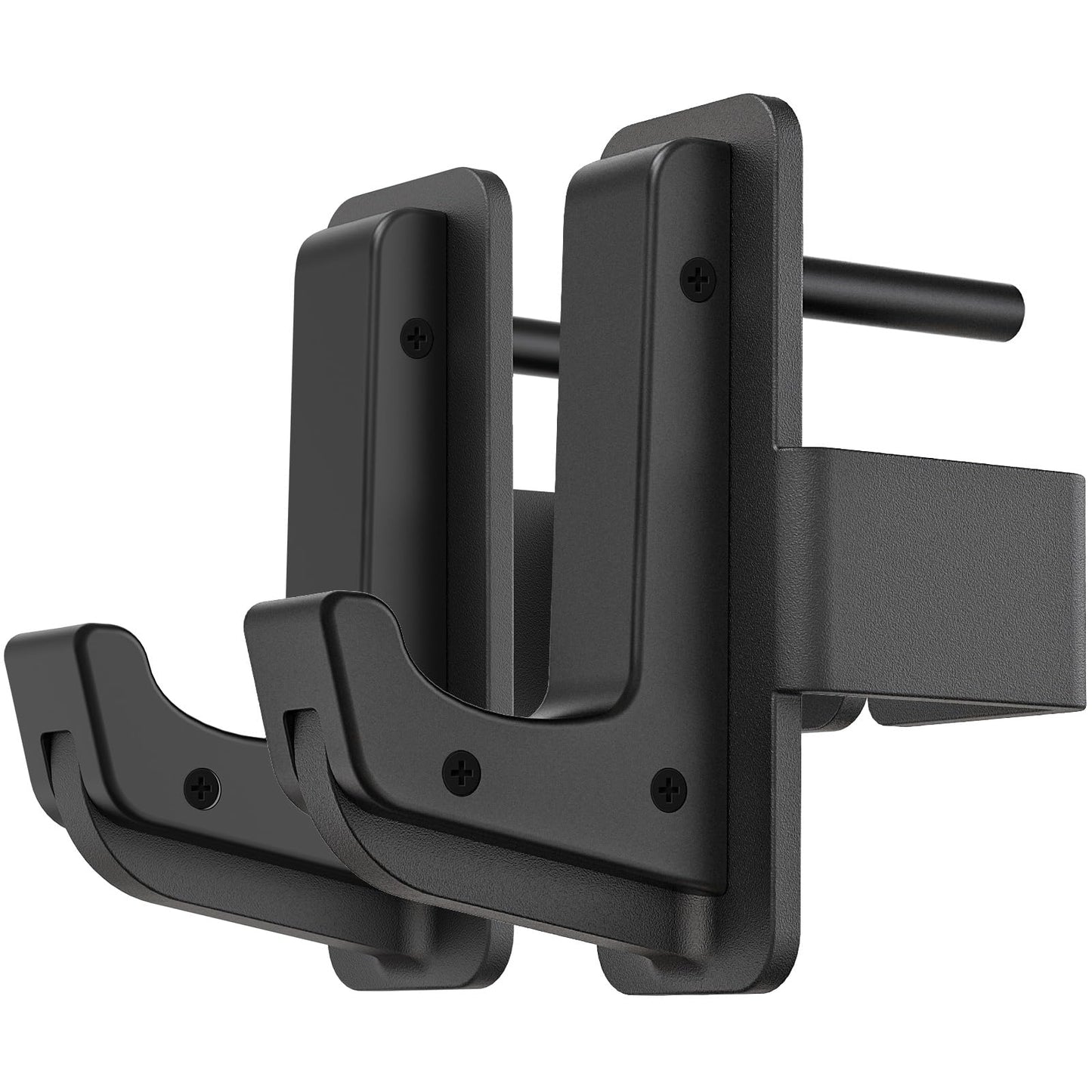 SELEWARE Steel J Hooks for Power Cage Squat Rack Attachment, 2" x 2" Square Tube with 1/2" Hole, Barbell J-Hook Holder, J Cups Set of 2