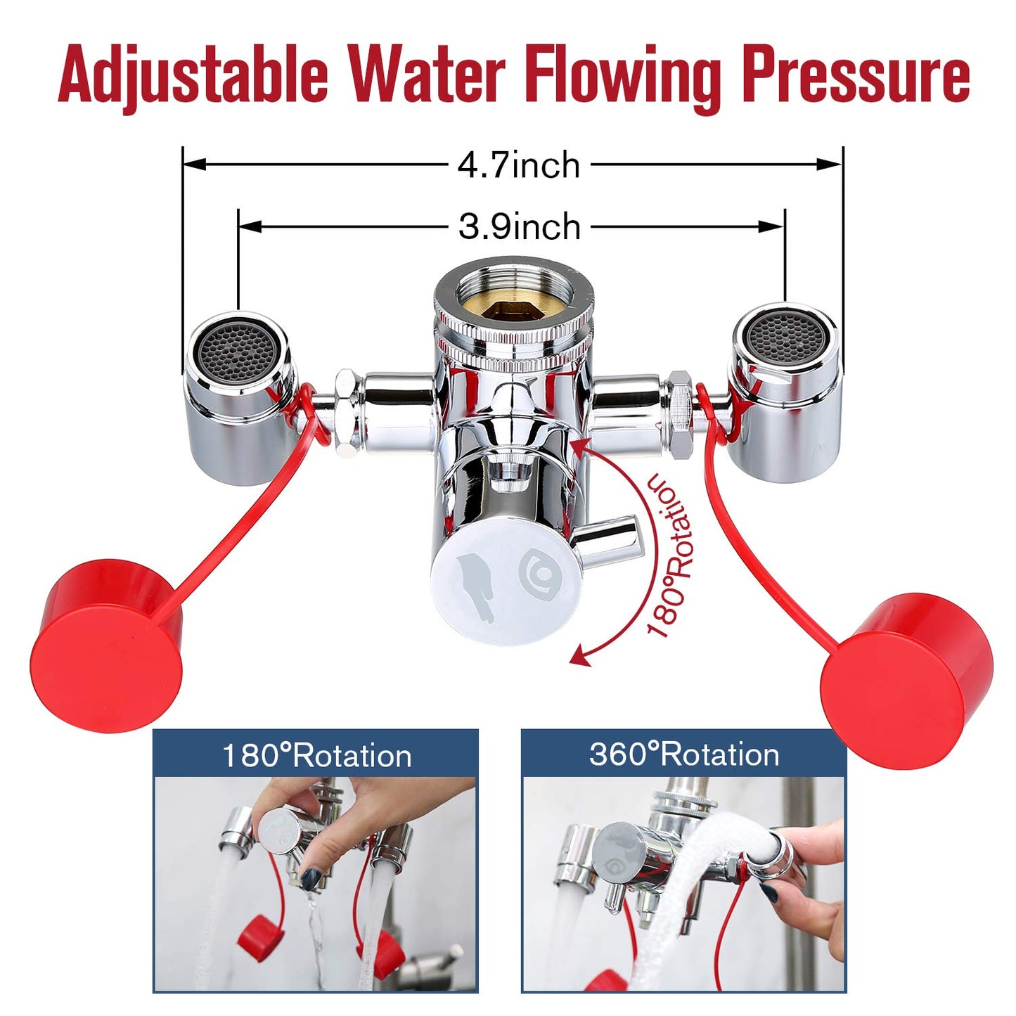 HK Eye Wash Station, Faucet Mounted Emergency Eyewash Stations for Sink Attachment, Eye Flush Unit for First Aid