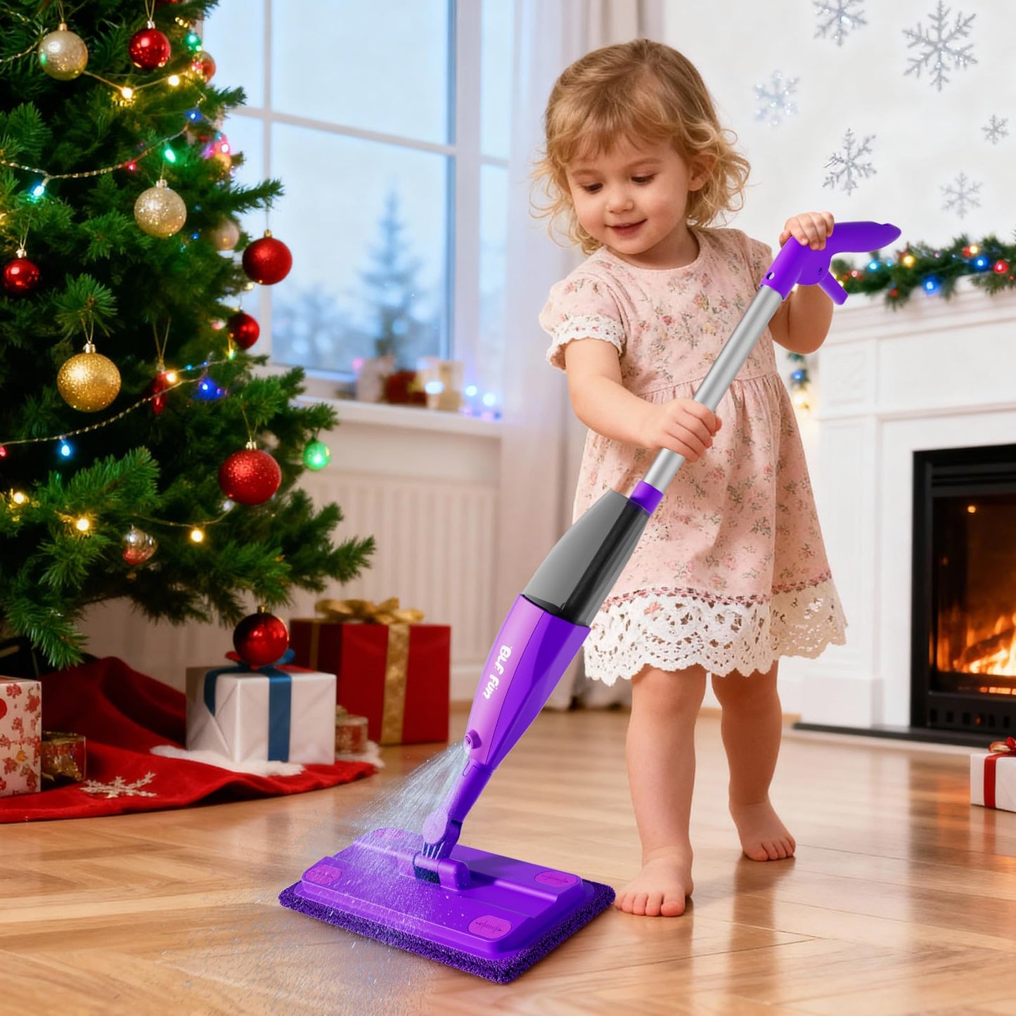 lisfiva Pretend Play Spray Mop for Floors Toddler Housekeeping Cleaning Set for Aged 3+, Kid Toddler Montessori Toys for 3 4 5 6 Year Old Boys, 3 4 5 6 7 8 Year Old Girl Gifts Ideas