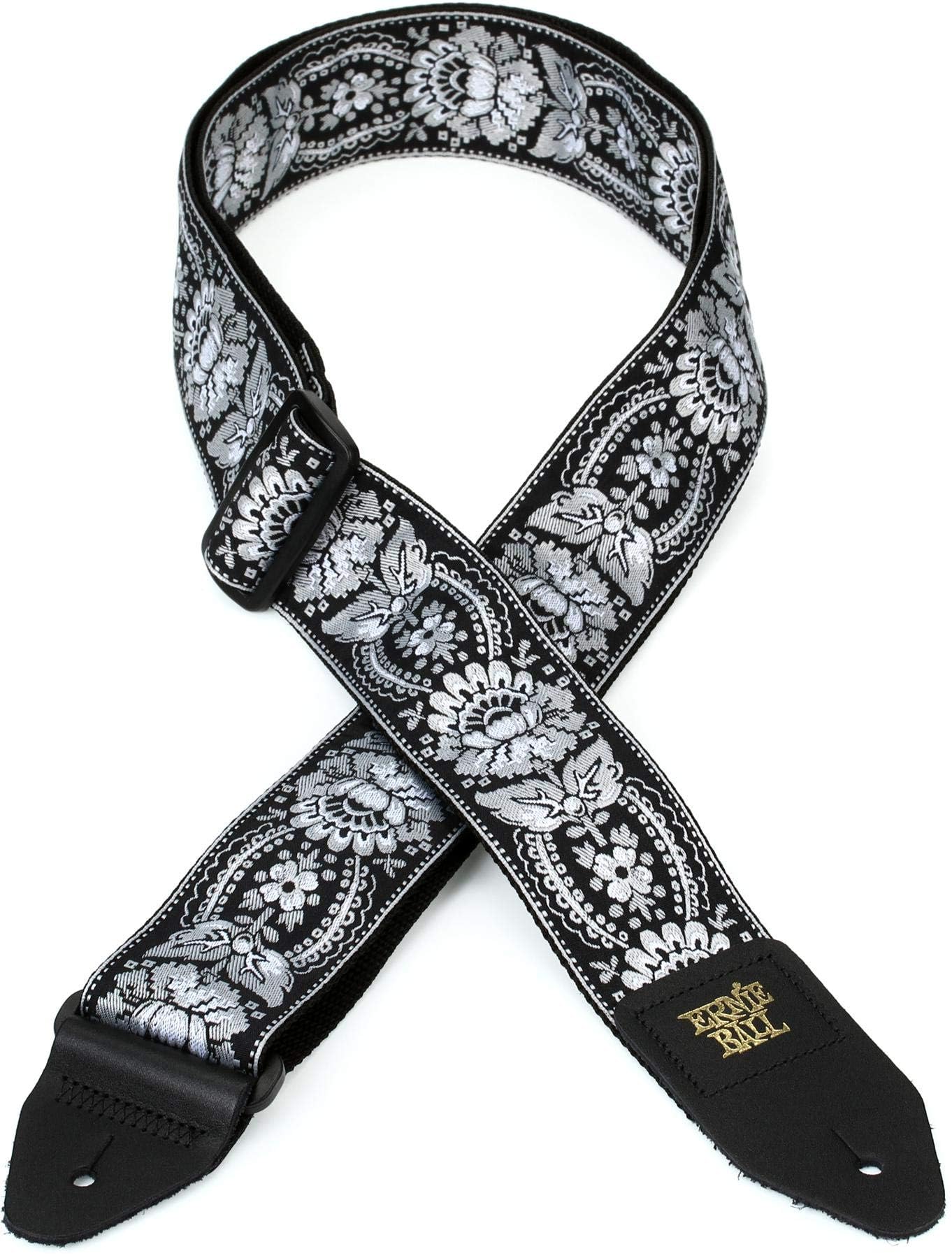 Ernie Ball Classic Jacquard Guitar Strap/Bass Strap - Silver Orleans