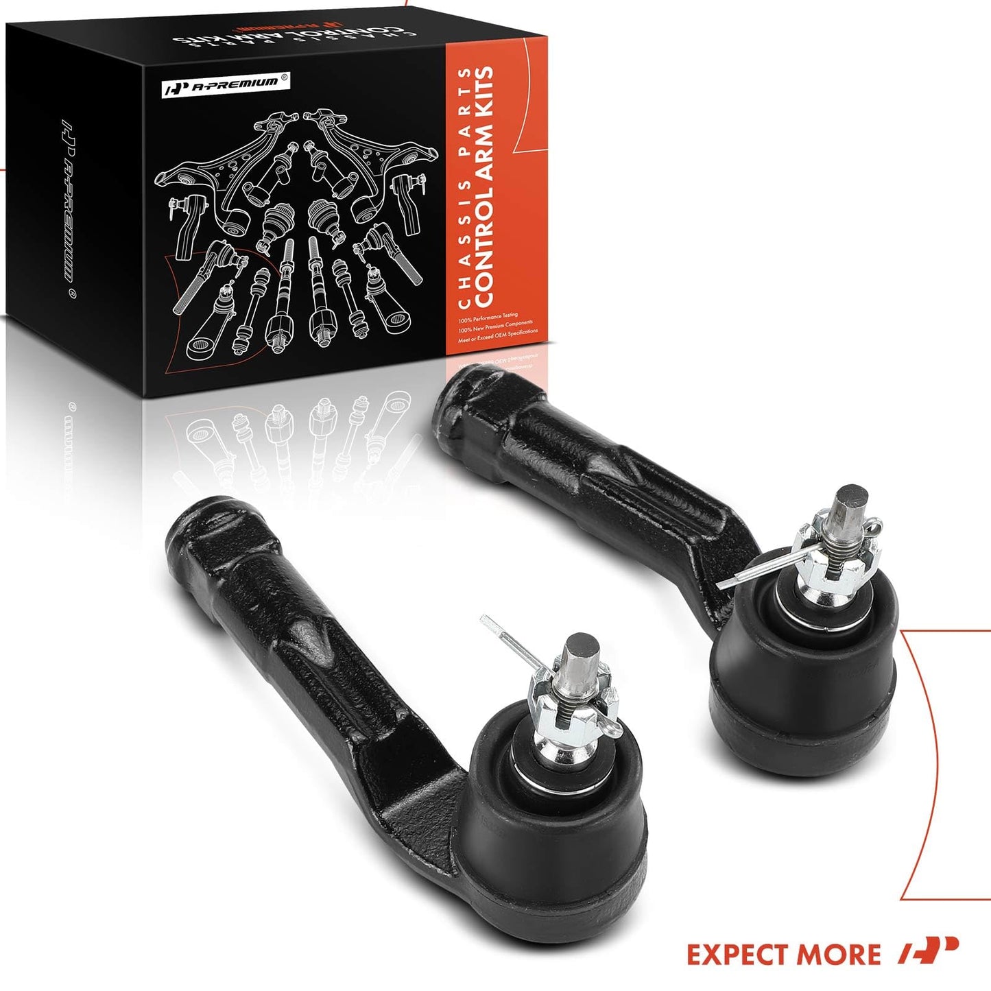 A-Premium 2 x Front Outer Tie Rod Ends Compatible with Hyundai Elantra 2017-2022, Elantra GT 2018-2020, Kona 2018-2023, Venue 2020-2022 & Kia Forte 2019-2023, Forte5 2020-2023